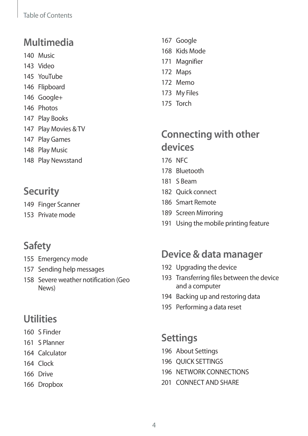 Samsung SM-G901FZKAVGR, SM-G901FZKACOS, SM-G901FZDABAL, SM-G901FZWAVGR manual Finger Scanner Private mode, About Settings 