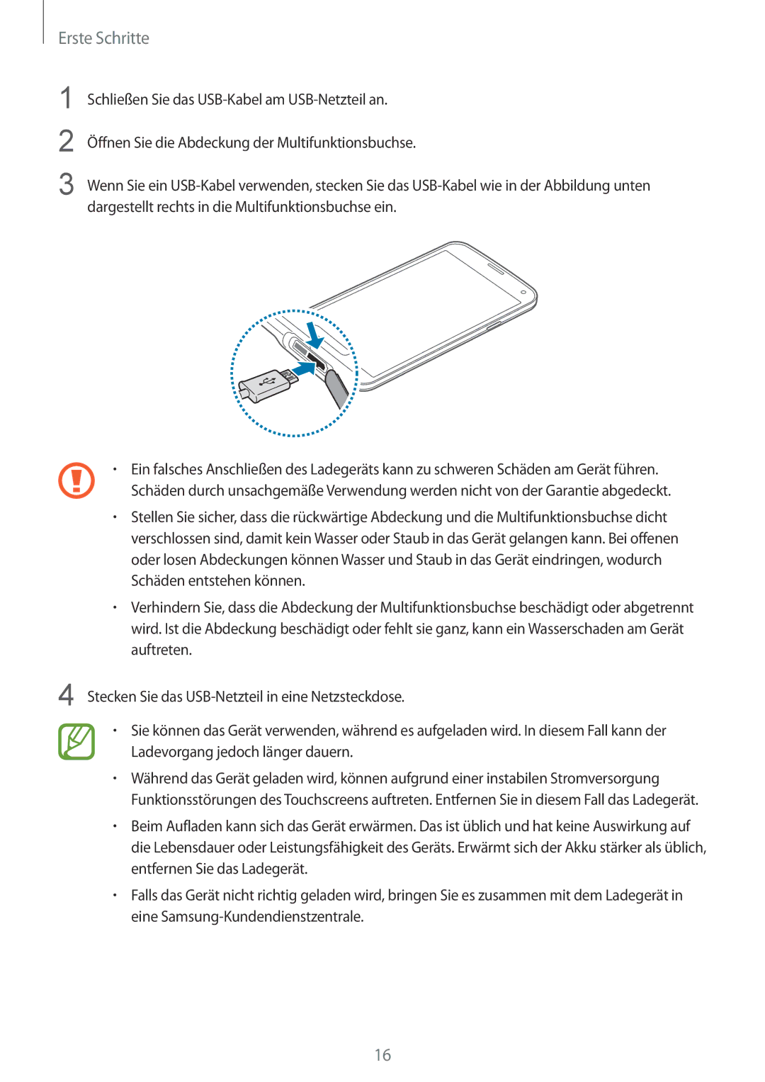 Samsung SM-G901FZKABOG, SM-G901FZKACOS, SM-G901FZDABAL, SM-G901FZWAVGR, SM-G901FZWADBT, SM-G901FZKAVGR manual Erste Schritte 