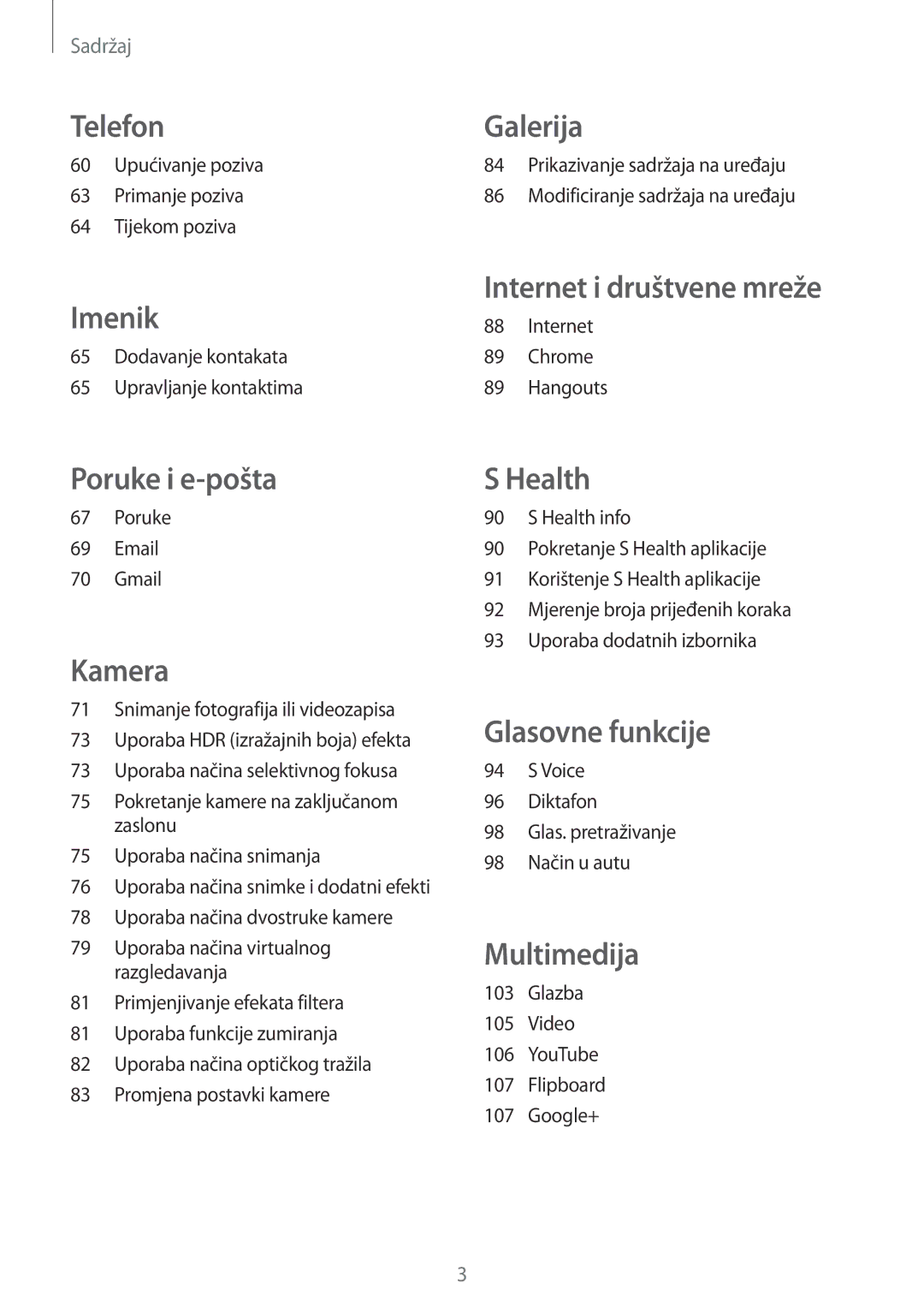 Samsung SM-G901FZKAVIP manual Poruke i e-pošta 