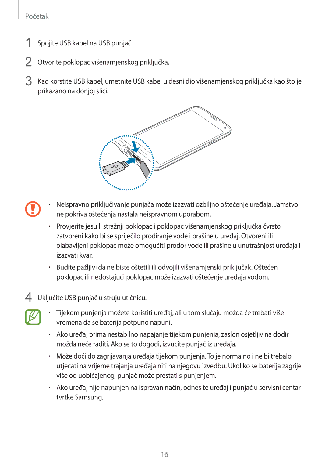 Samsung SM-G901FZKAVIP manual Početak 