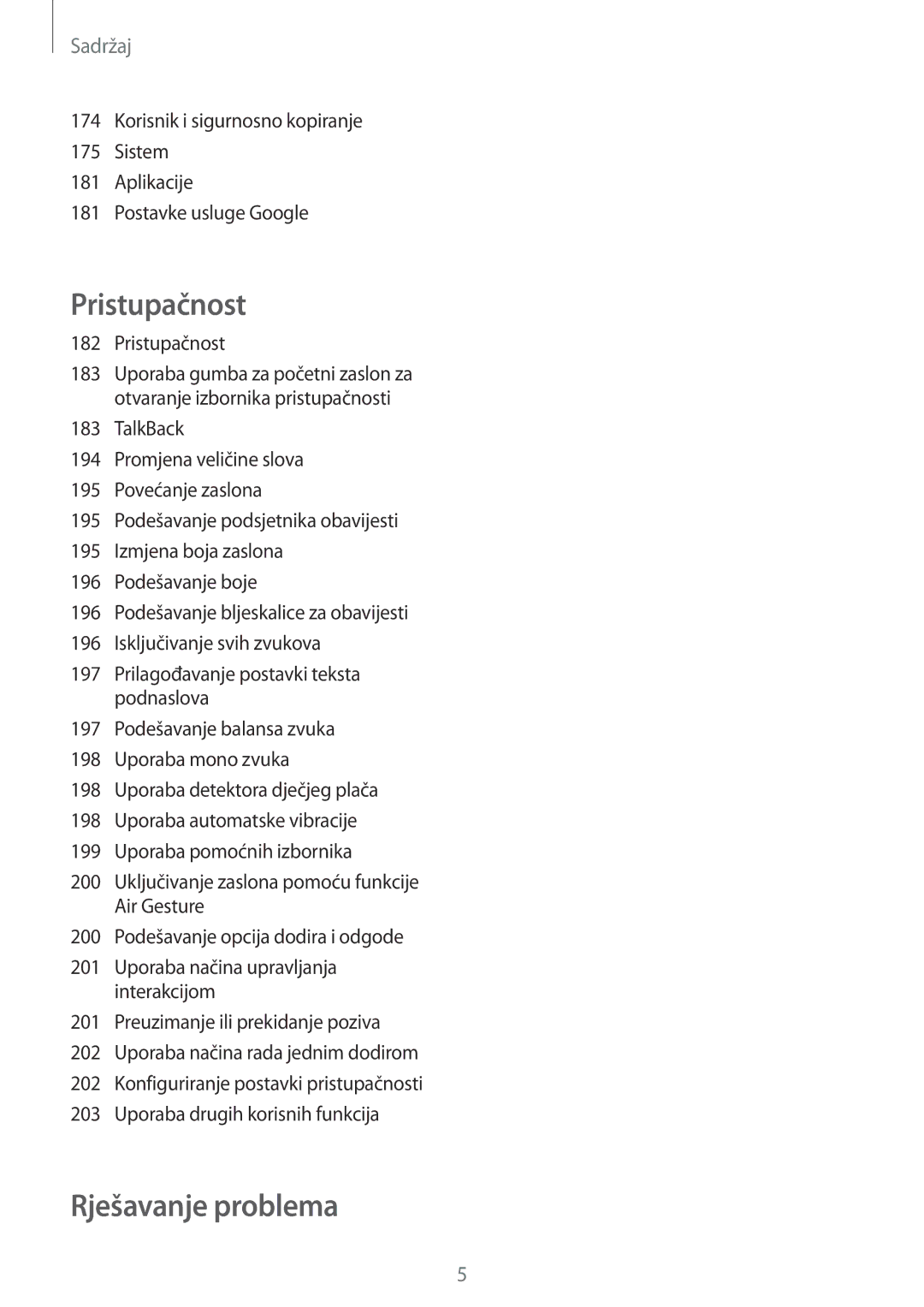 Samsung SM-G901FZKAVIP manual Rješavanje problema 