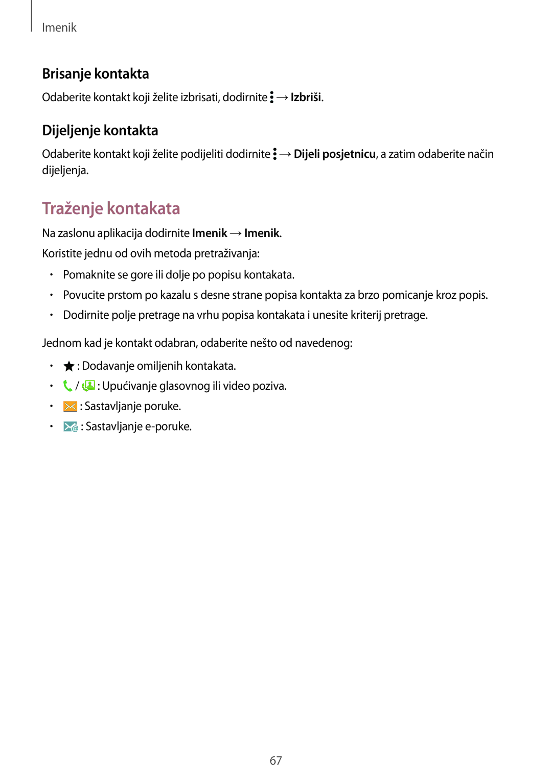 Samsung SM-G901FZKAVIP manual Dijeli posjetnicu, a zatim odaberite način 