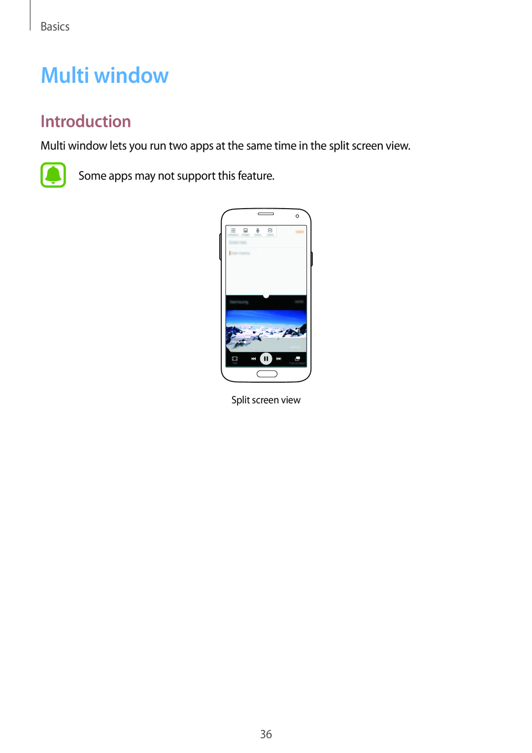 Samsung SM-G903FZKAVGR, SM-G903FZKADBT, SM-G903FZDADBT, SM-G903FZSADBT, SM-G903FZSAXEF manual Multi window, Introduction 