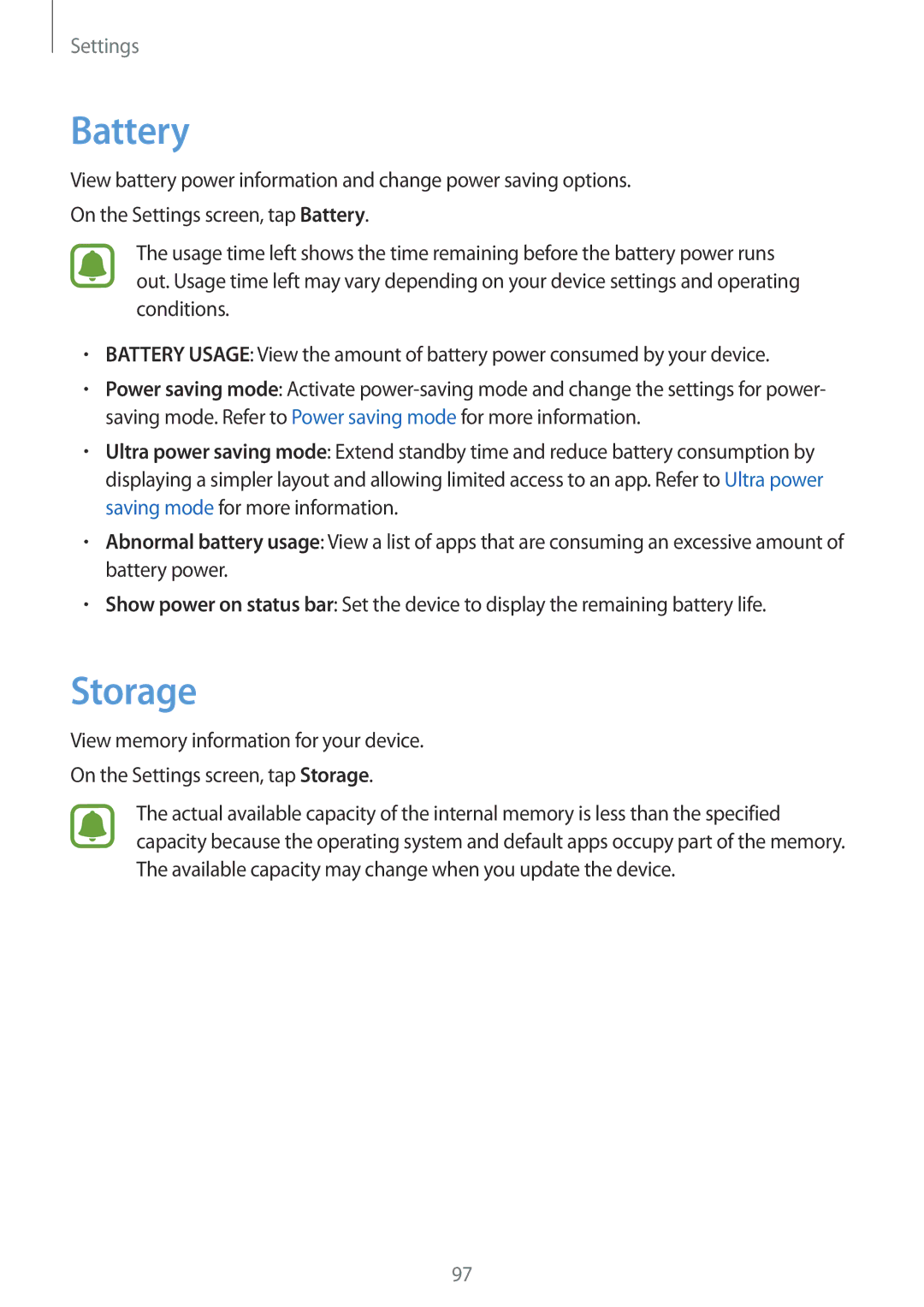 Samsung SM-G903FZKAEUR, SM-G903FZKADBT, SM-G903FZDADBT, SM-G903FZSADBT, SM-G903FZSAXEF, SM-G903FZKAXEF manual Battery, Storage 