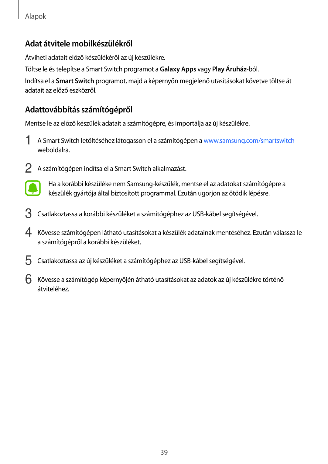 Samsung SM-G903FZDAETL, SM-G903FZKADBT, SM-G903FZSAETL manual Adat átvitele mobilkészülékről, Adattovábbítás számítógépről 