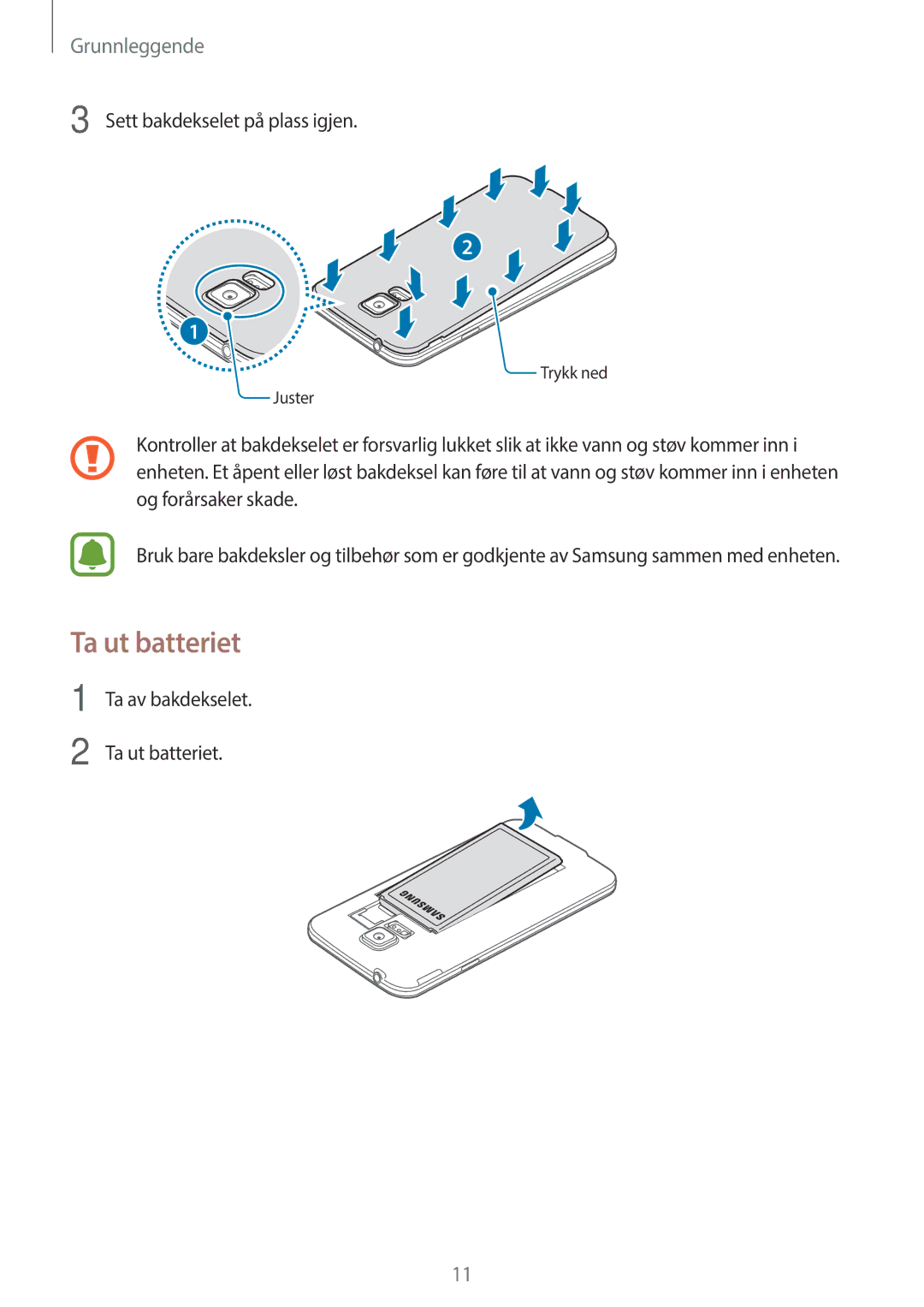 Samsung SM-G903FZKANEE manual Ta ut batteriet 