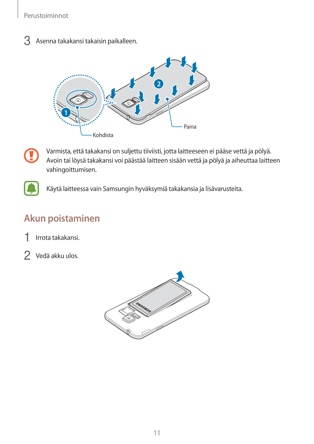 Samsung SM-G903FZKANEE manual Akun poistaminen 