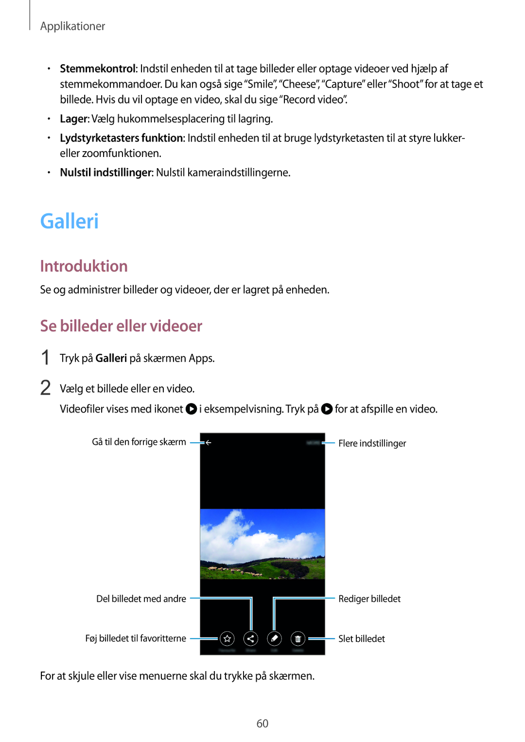 Samsung SM-G903FZKANEE manual Galleri, Se billeder eller videoer 