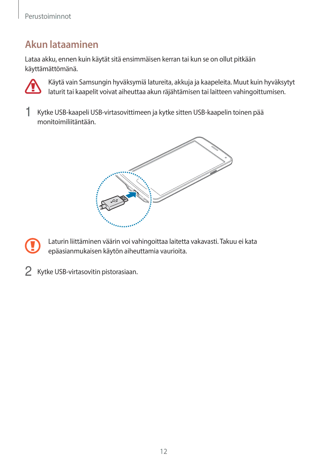 Samsung SM-G903FZKANEE manual Akun lataaminen 