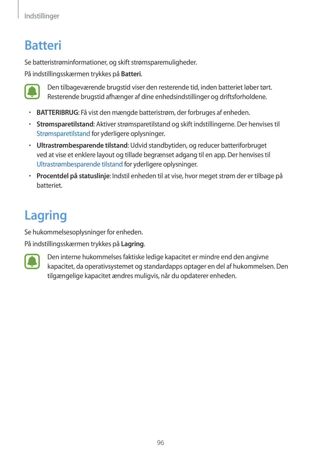 Samsung SM-G903FZKANEE manual Batteri, Lagring 