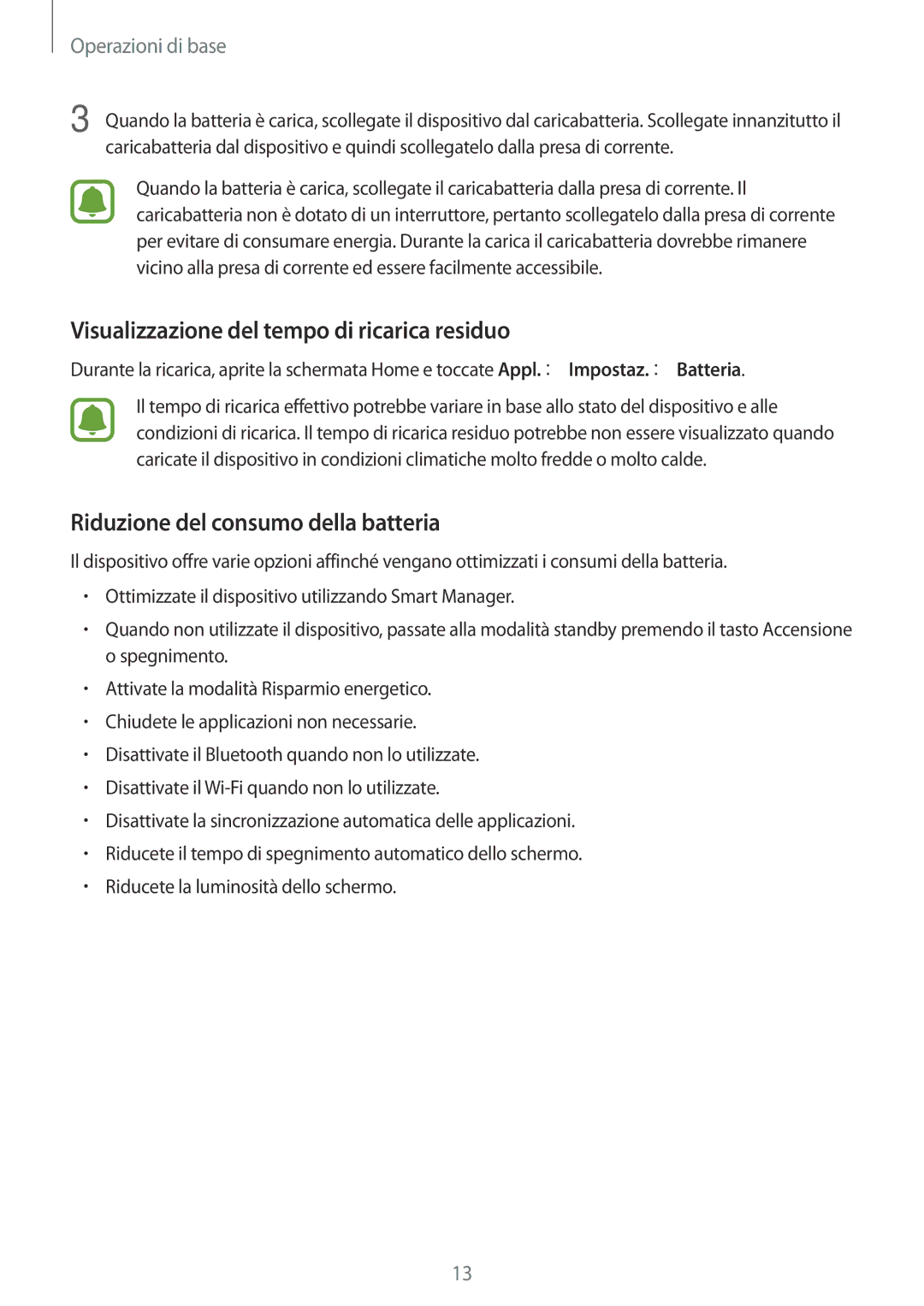 Samsung SM-G903FZDATIM, SM-G903FZKATIM Visualizzazione del tempo di ricarica residuo, Riduzione del consumo della batteria 