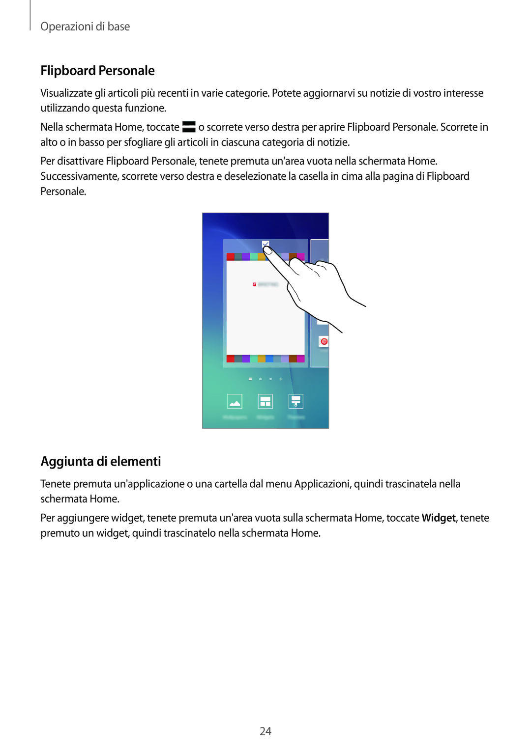 Samsung SM-G903FZKATIM, SM-G903FZDATIM, SM-G903FZSATIM manual Flipboard Personale, Aggiunta di elementi 