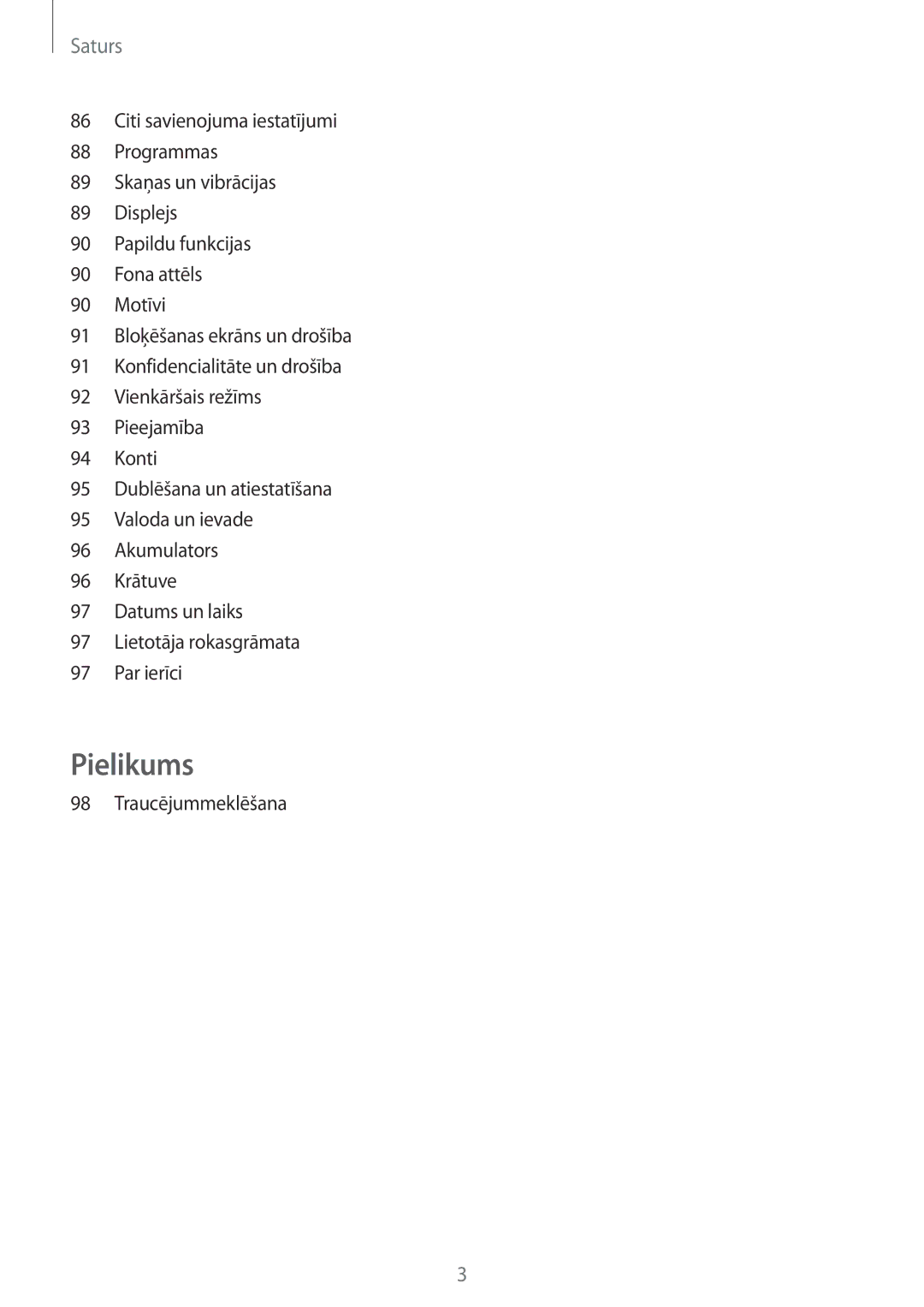 Samsung SM-G903FZSASEB, SM-G903FZKASEB, SM-G903FZDASEB manual Pielikums 