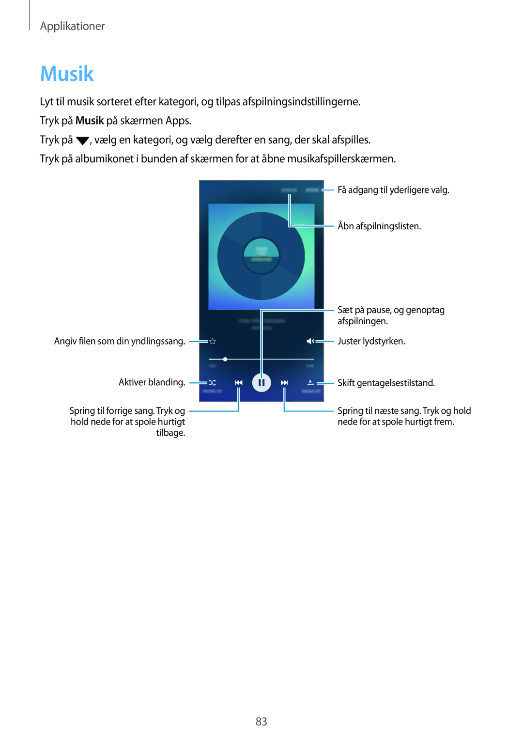 Samsung SM-G920FZDANEE, SM-G920FZBANEE, SM-G920FZWANEE, SM-G920FZKFNEE, SM-G920FZKANEE, SM-G920FZWFNEE manual Musik 