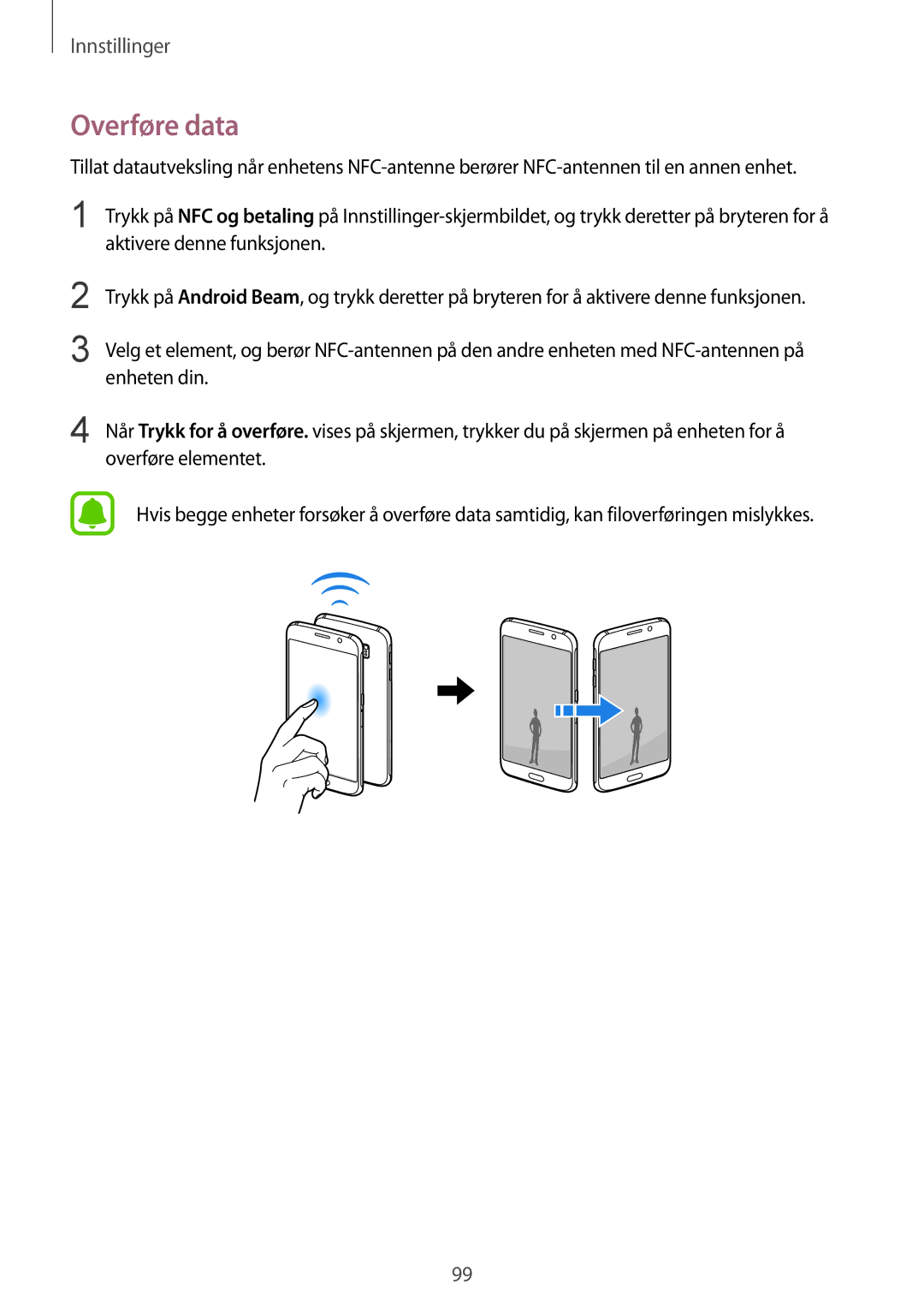 Samsung SM-G920FZKANEE, SM-G920FZBANEE, SM-G920FZWANEE, SM-G920FZKFNEE, SM-G920FZWFNEE, SM-G920FZDANEE manual Overføre data 