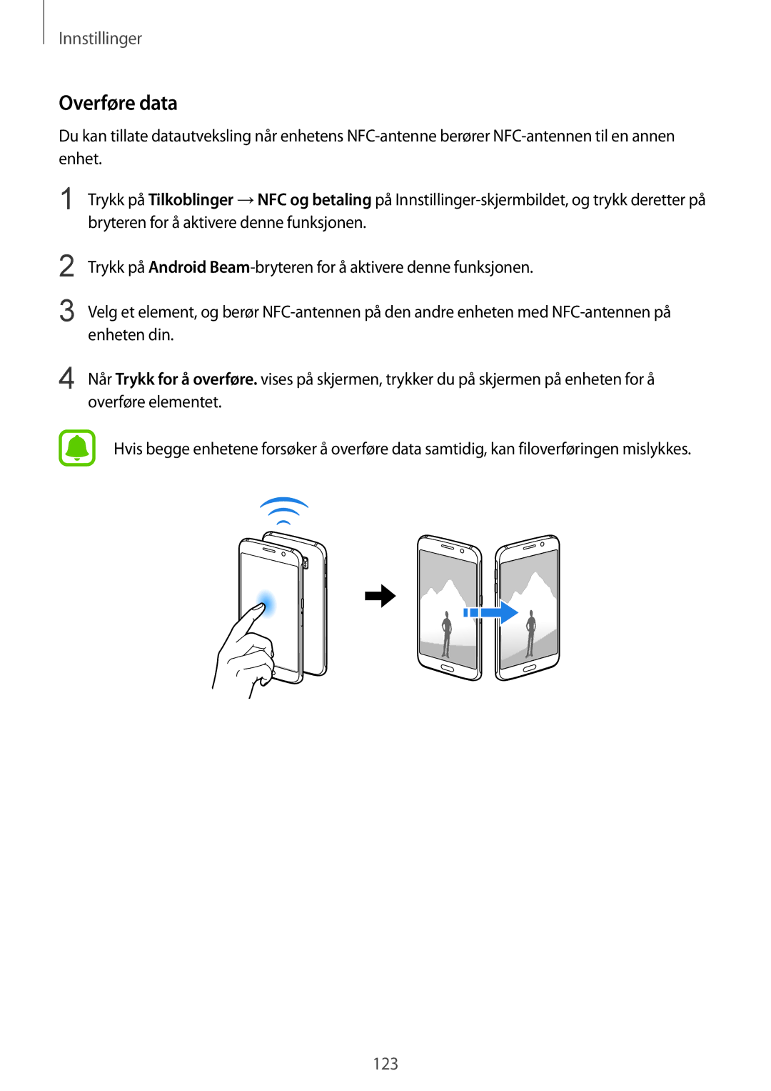 Samsung SM-G920FZKANEE, SM-G920FZBANEE, SM-G920FZWANEE, SM-G920FZKFNEE, SM-G920FZWFNEE, SM-G920FZDANEE manual Overføre data 