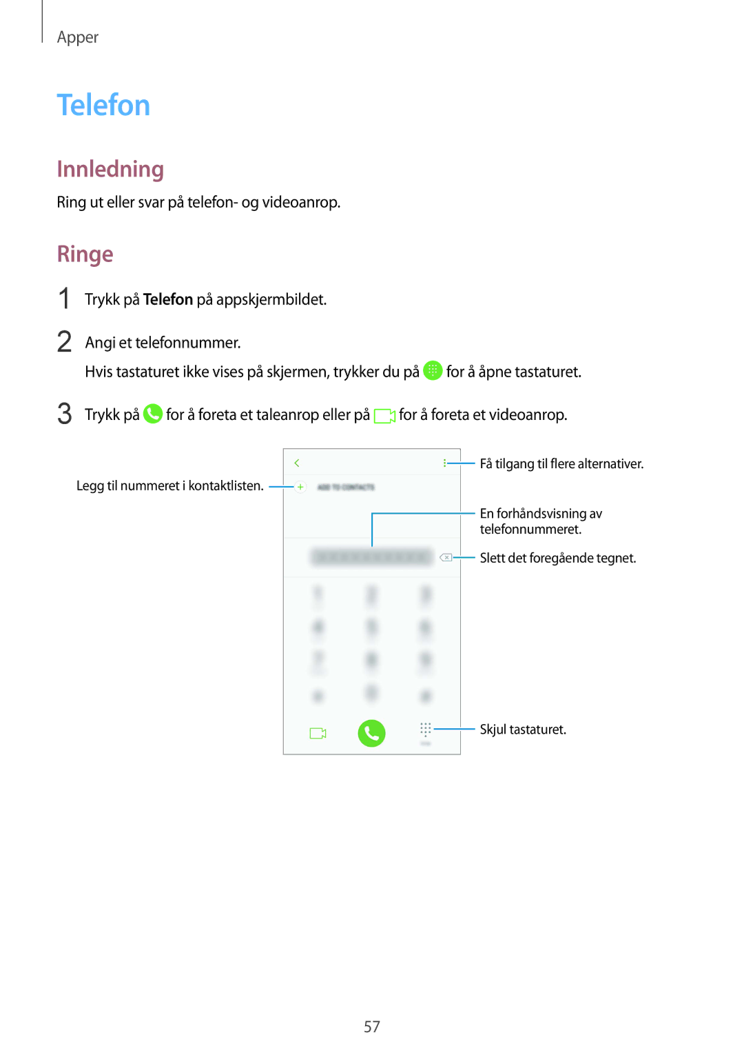 Samsung SM-G920FZKANEE, SM-G920FZBANEE, SM-G920FZWANEE, SM-G920FZKFNEE, SM-G920FZWFNEE, SM-G920FZDANEE manual Telefon, Ringe 