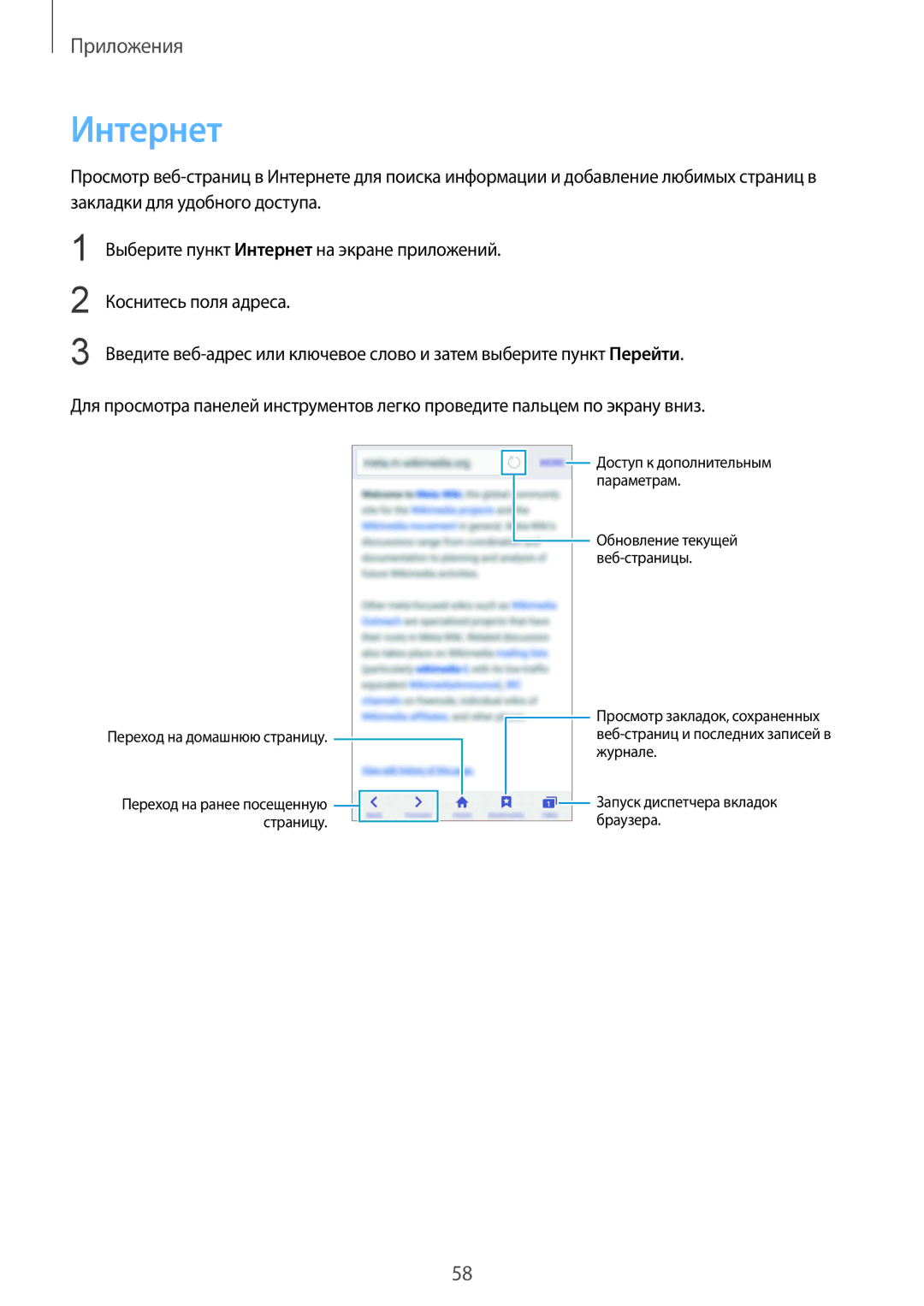 Samsung SM-G920FZKVSER, SM-G920FZBASEB, SM-G920FZWUSER, SM-G920FZKASER, SM-G920FZWASER, SM-G920FZDASER Интернет, Веб-страницы 