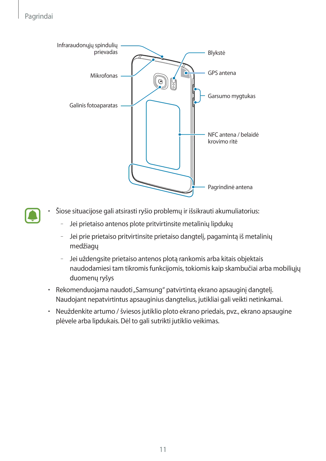 Samsung SM-G920FZBASEB manual Prievadas 