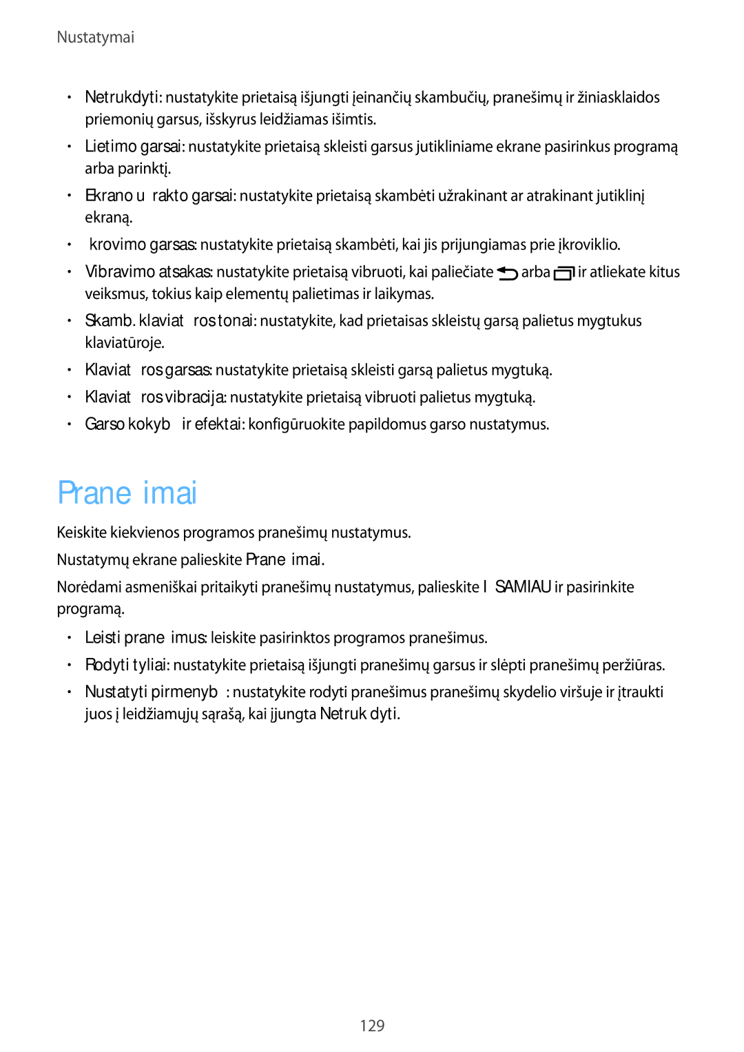 Samsung SM-G920FZBASEB manual Nustatymai 