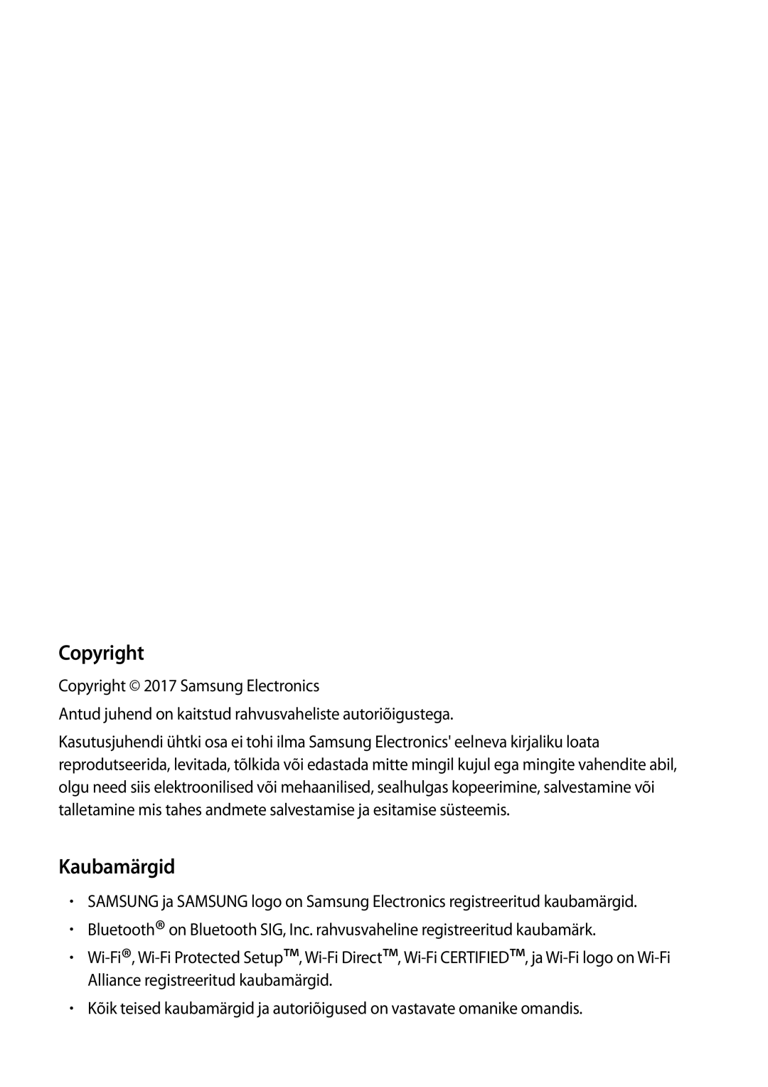 Samsung SM-G920FZBASEB manual Copyright, Kaubamärgid 