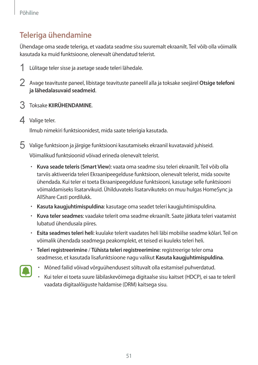 Samsung SM-G920FZBASEB manual Teleriga ühendamine 