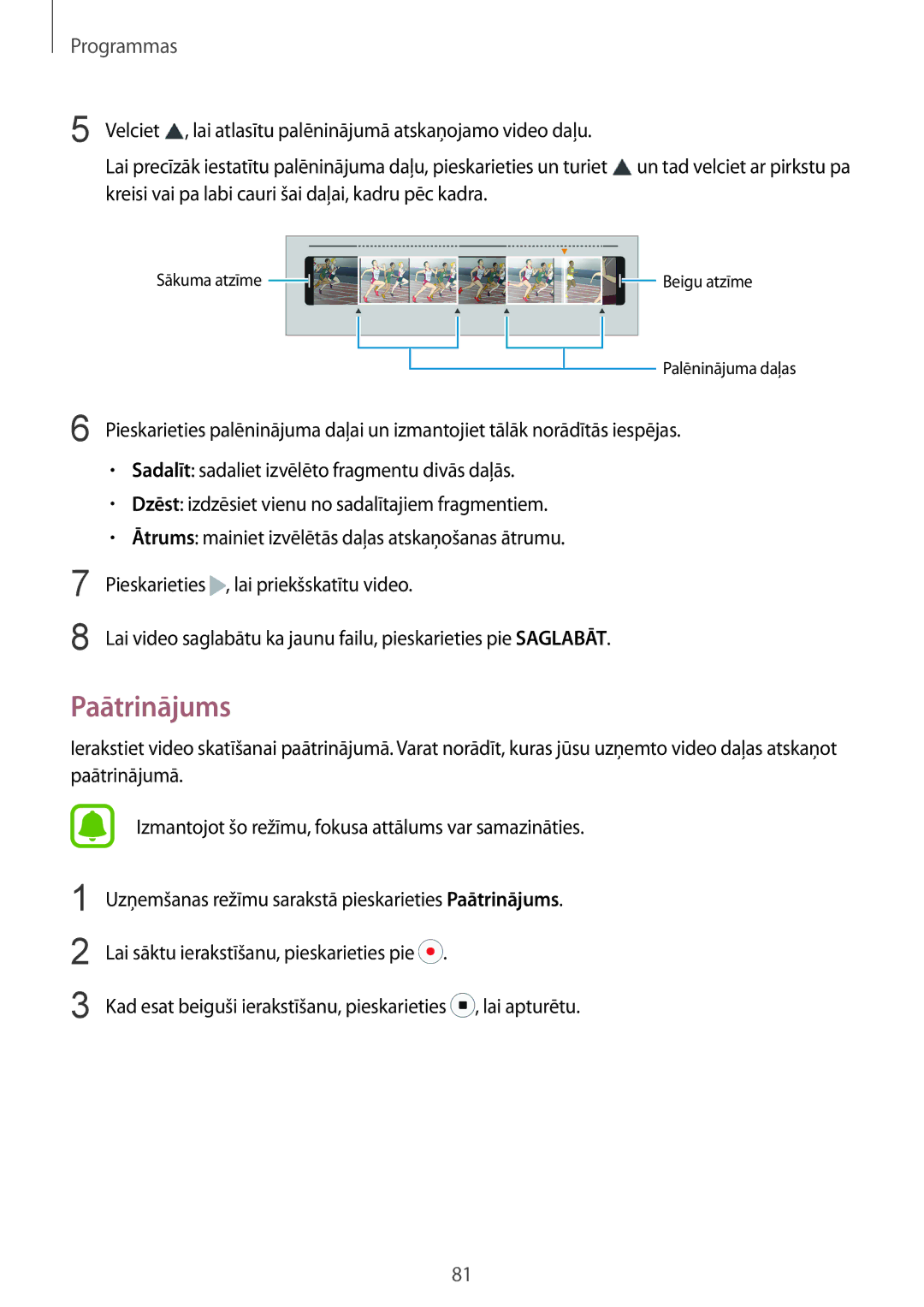 Samsung SM-G920FZBASEB manual Paātrinājums 