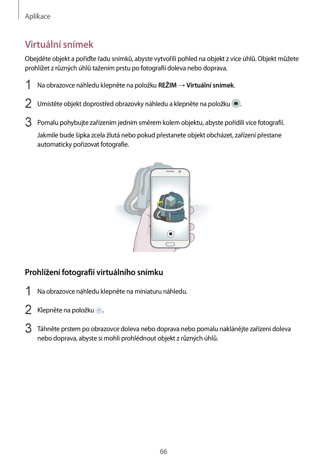 Samsung SM-G920FZKEETL, SM-G920FZBEETL, SM-G920FZDEETL manual Virtuální snímek, Prohlížení fotografií virtuálního snímku 