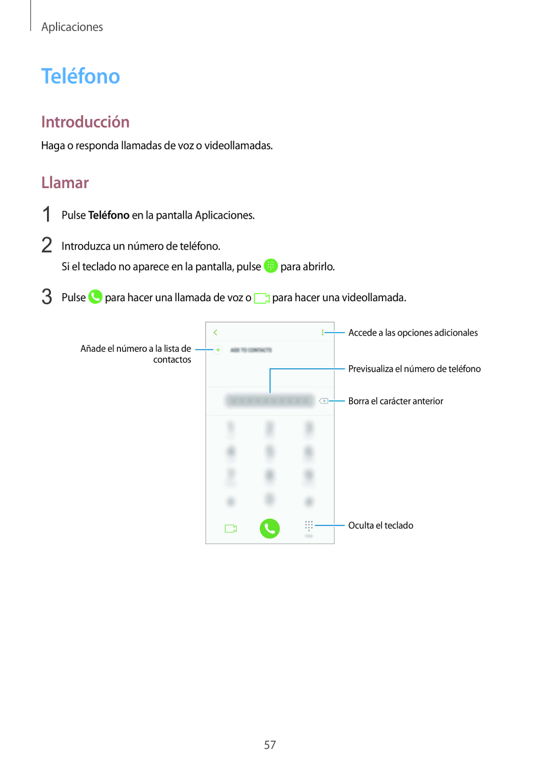 Samsung SM-G920FZKAPHE manual Teléfono, Llamar 