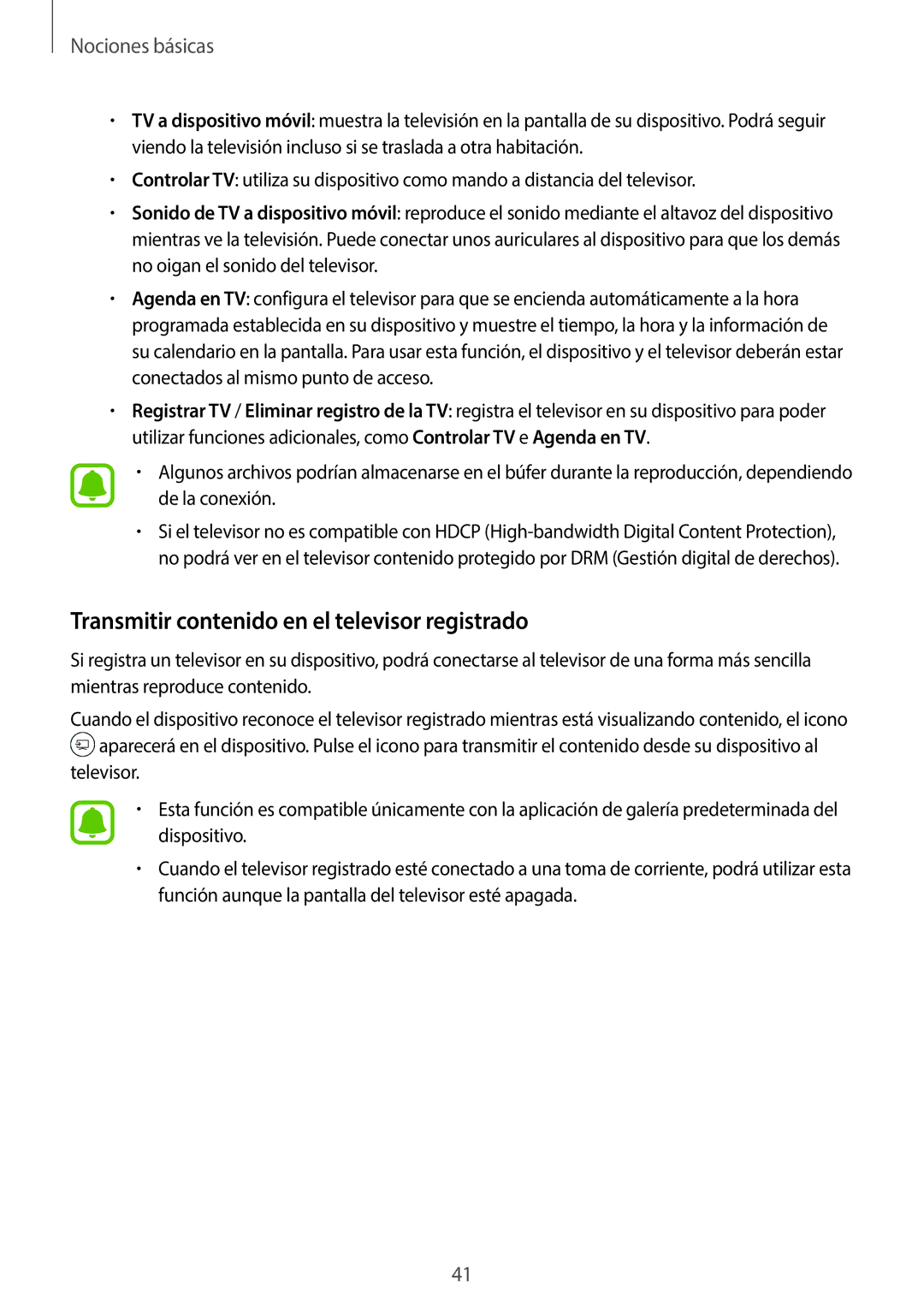 Samsung SM-G920FZKAPHE manual Transmitir contenido en el televisor registrado 