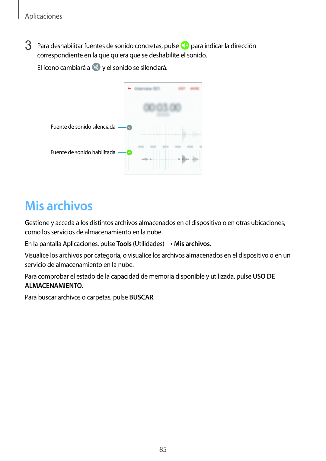 Samsung SM-G920FZKAPHE manual Mis archivos 