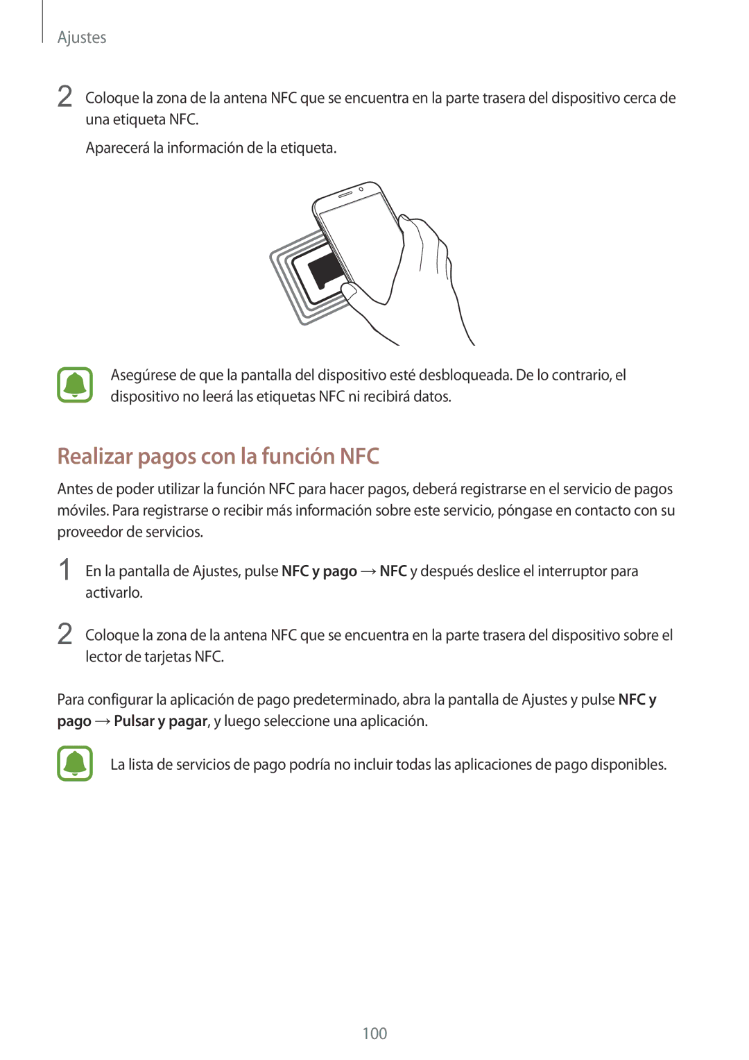 Samsung SM-G920FZKAPHE manual Realizar pagos con la función NFC 