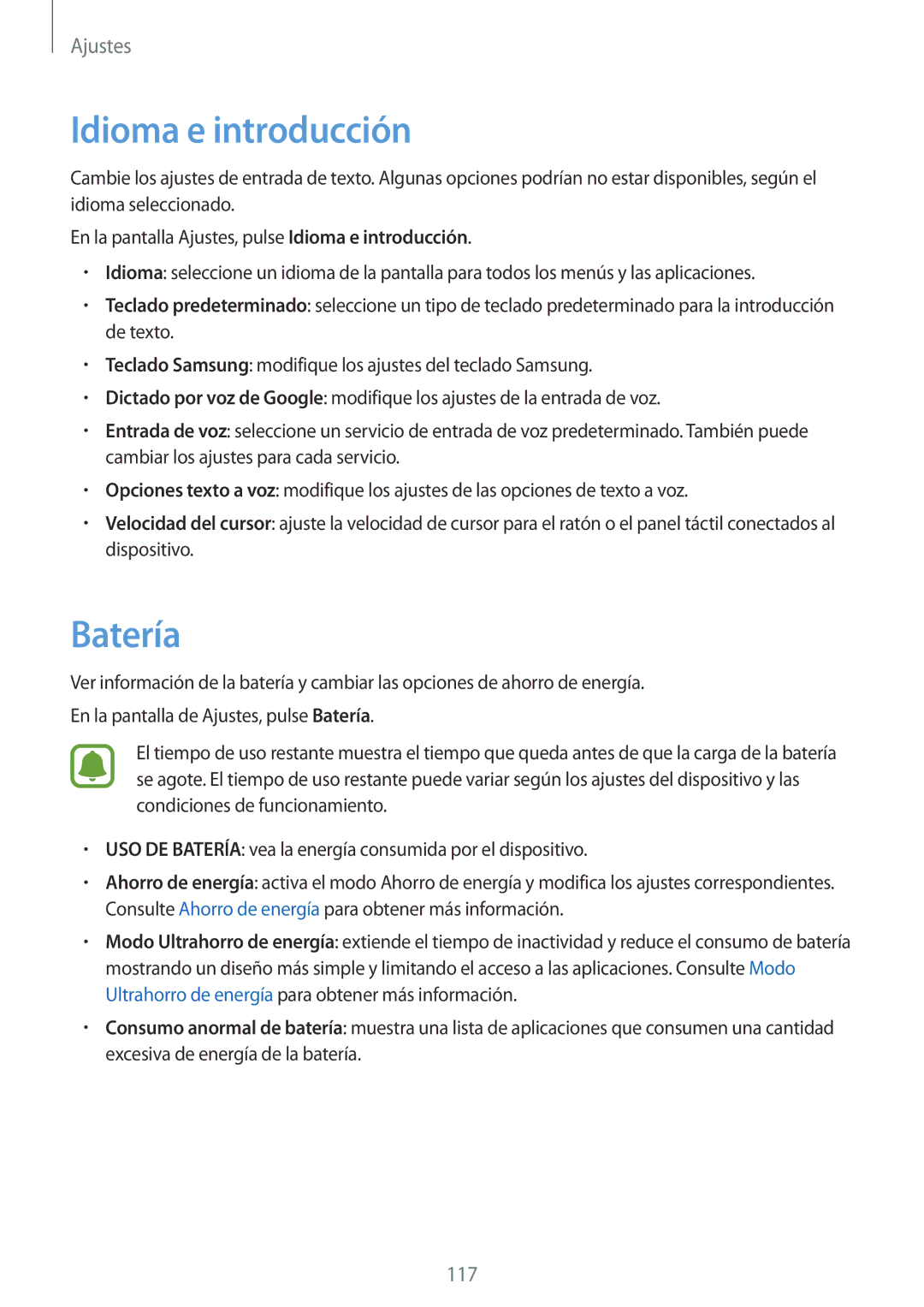 Samsung SM-G920FZKAPHE manual Idioma e introducción, Batería 