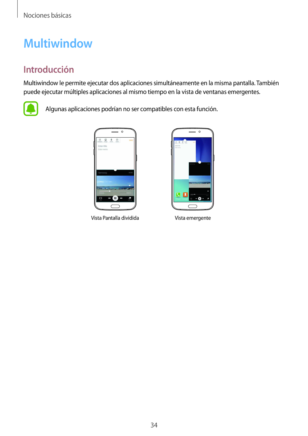 Samsung SM-G920FZKAPHE manual Multiwindow, Introducción 