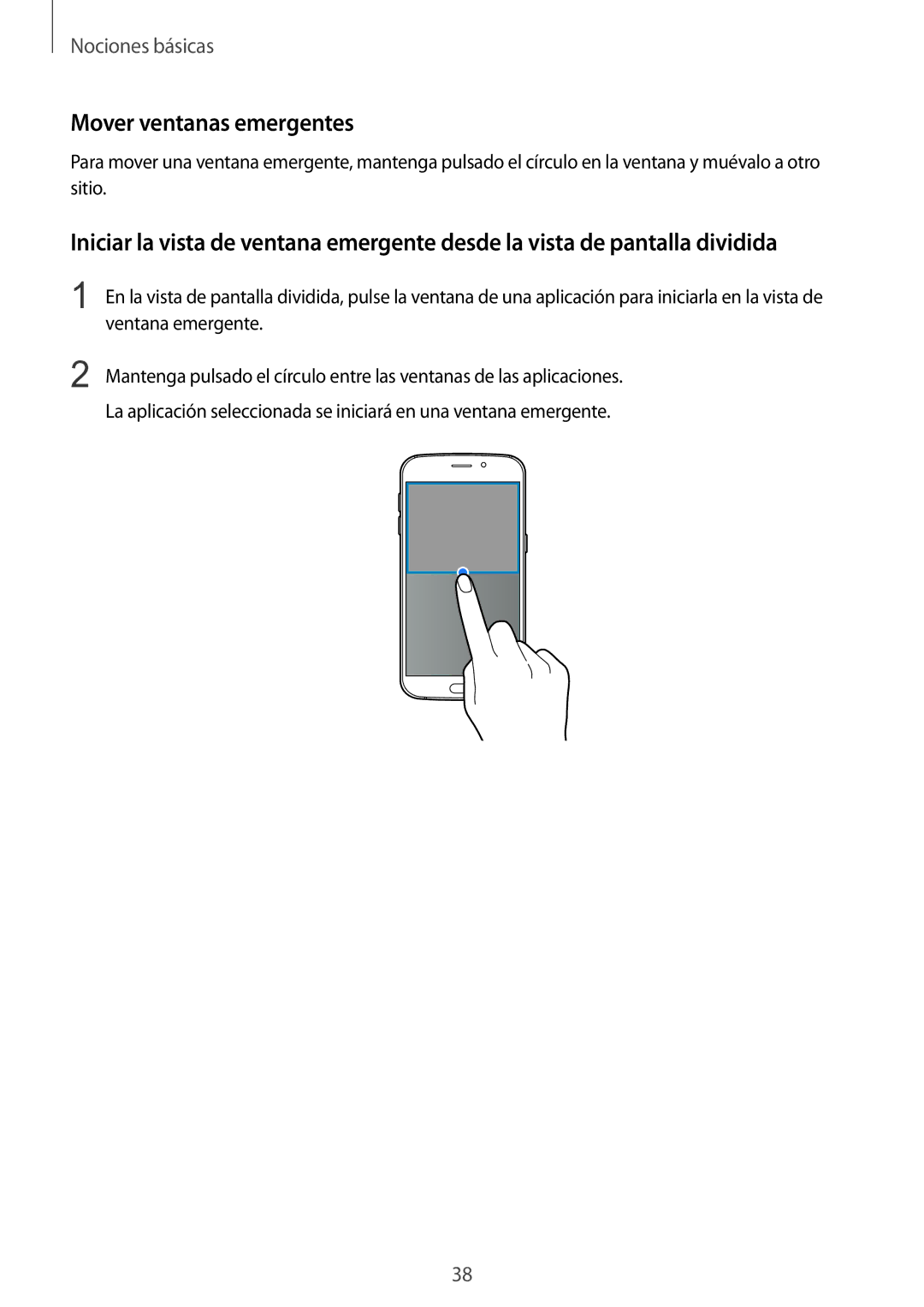 Samsung SM-G920FZKAPHE manual Mover ventanas emergentes 
