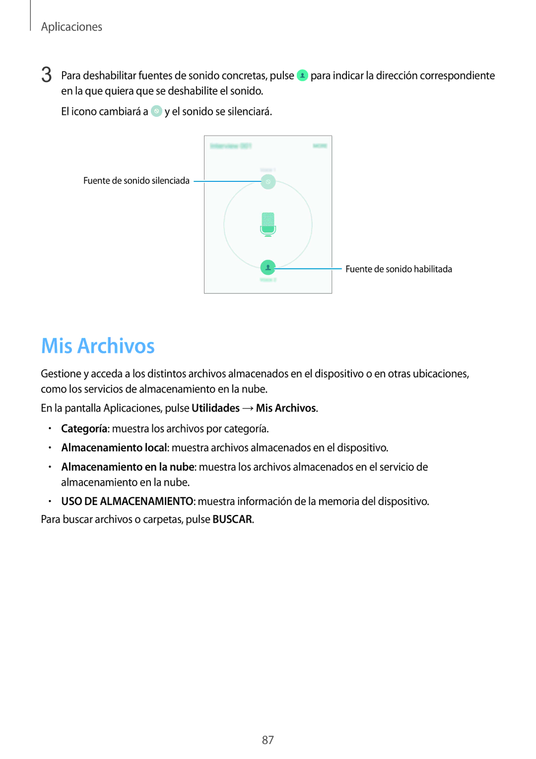 Samsung SM-G920FZKAPHE manual Mis Archivos 