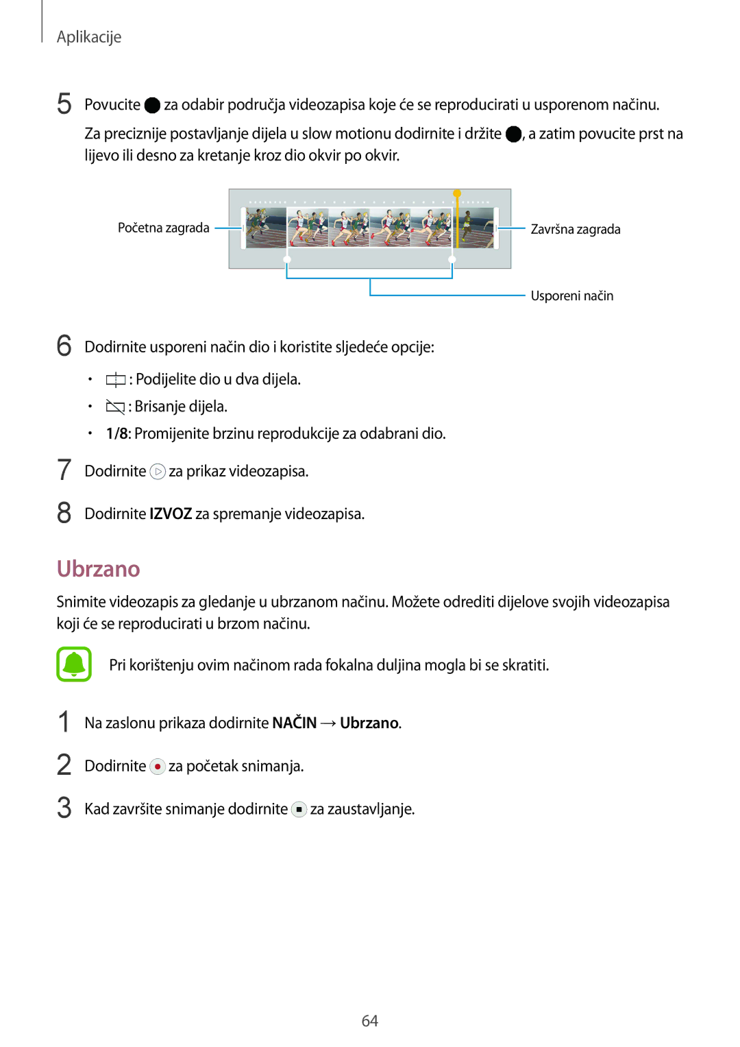 Samsung SM-G920FZWASEE, SM-G920FZKFSEE manual Ubrzano 