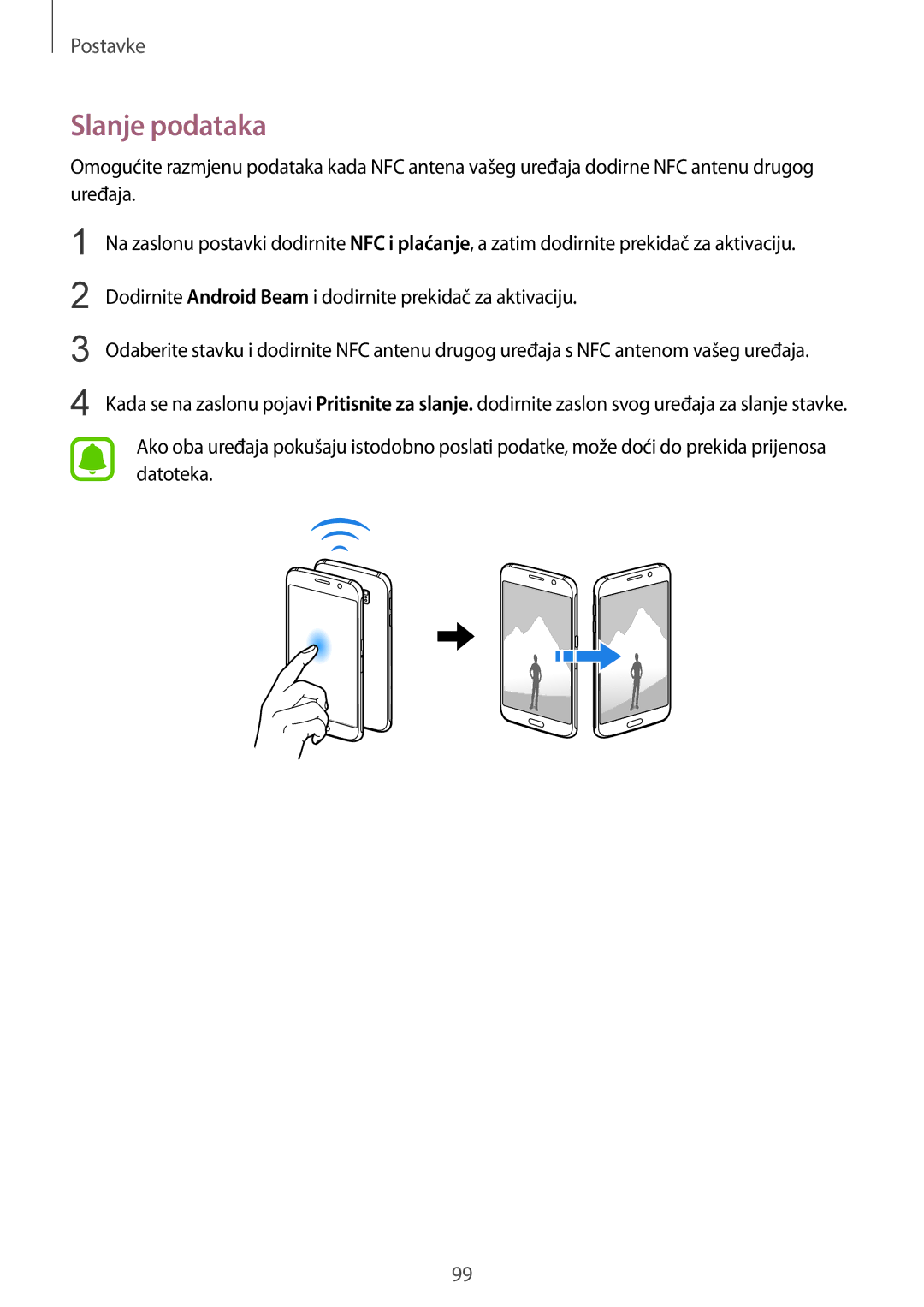 Samsung SM-G920FZKFSEE, SM-G920FZWASEE manual Slanje podataka 