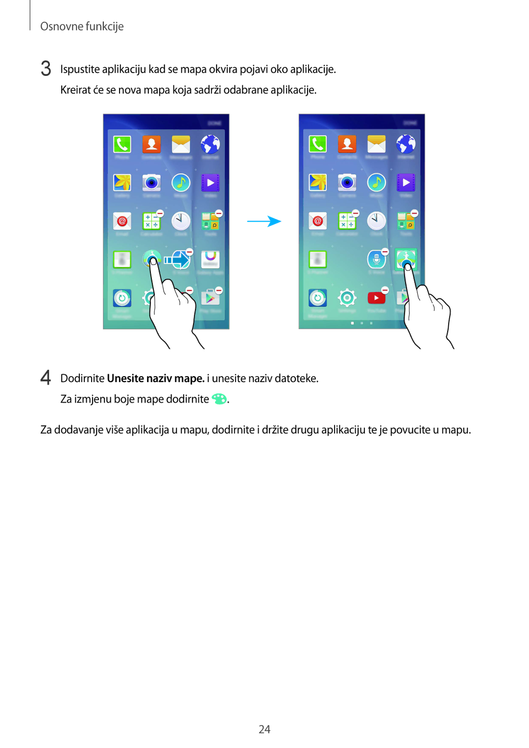 Samsung SM-G920FZWASEE, SM-G920FZKFSEE manual Osnovne funkcije 