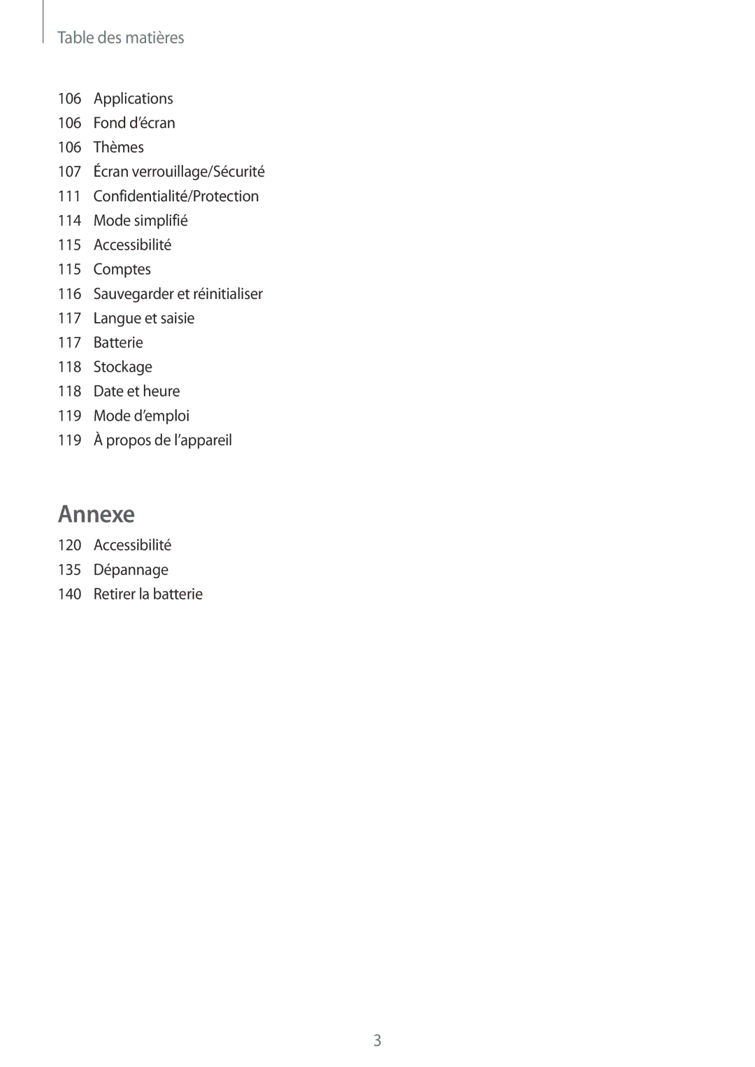 Samsung SM-G920FZDAXEF, SM-G920FZWAXEF, SM-G920FZKAXEF, SM-G920FZBAXEF manual Annexe 