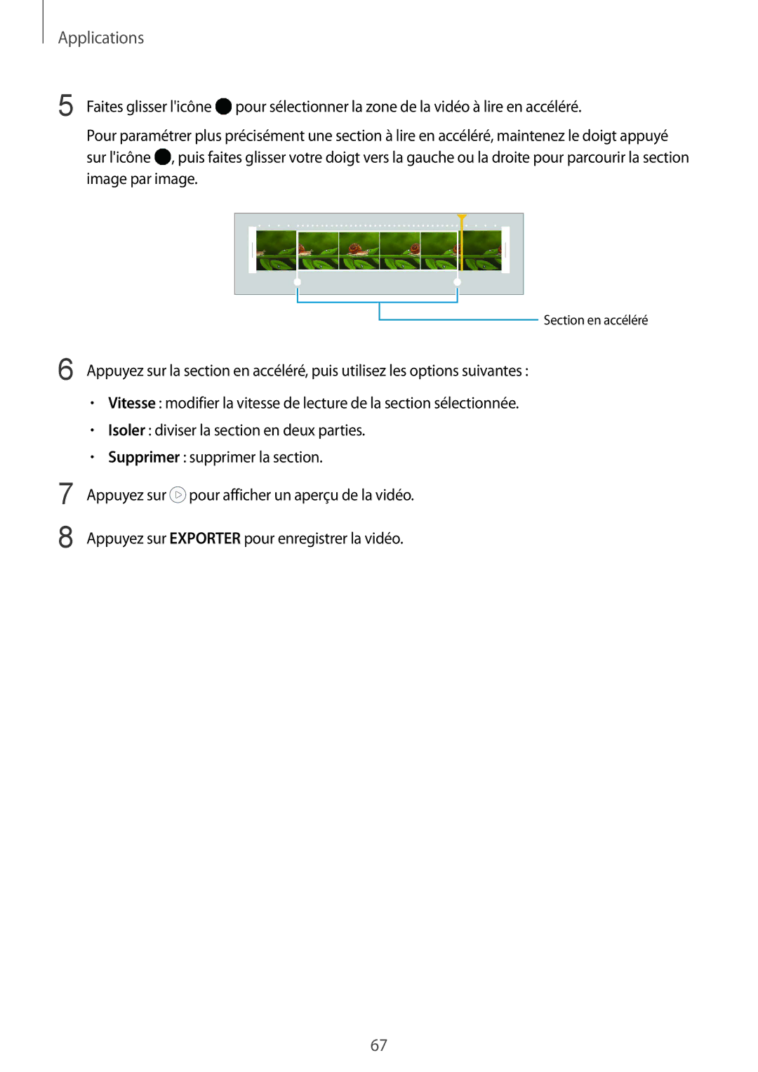 Samsung SM-G920FZDAXEF, SM-G920FZWAXEF, SM-G920FZKAXEF, SM-G920FZBAXEF manual Faites glisser licône 