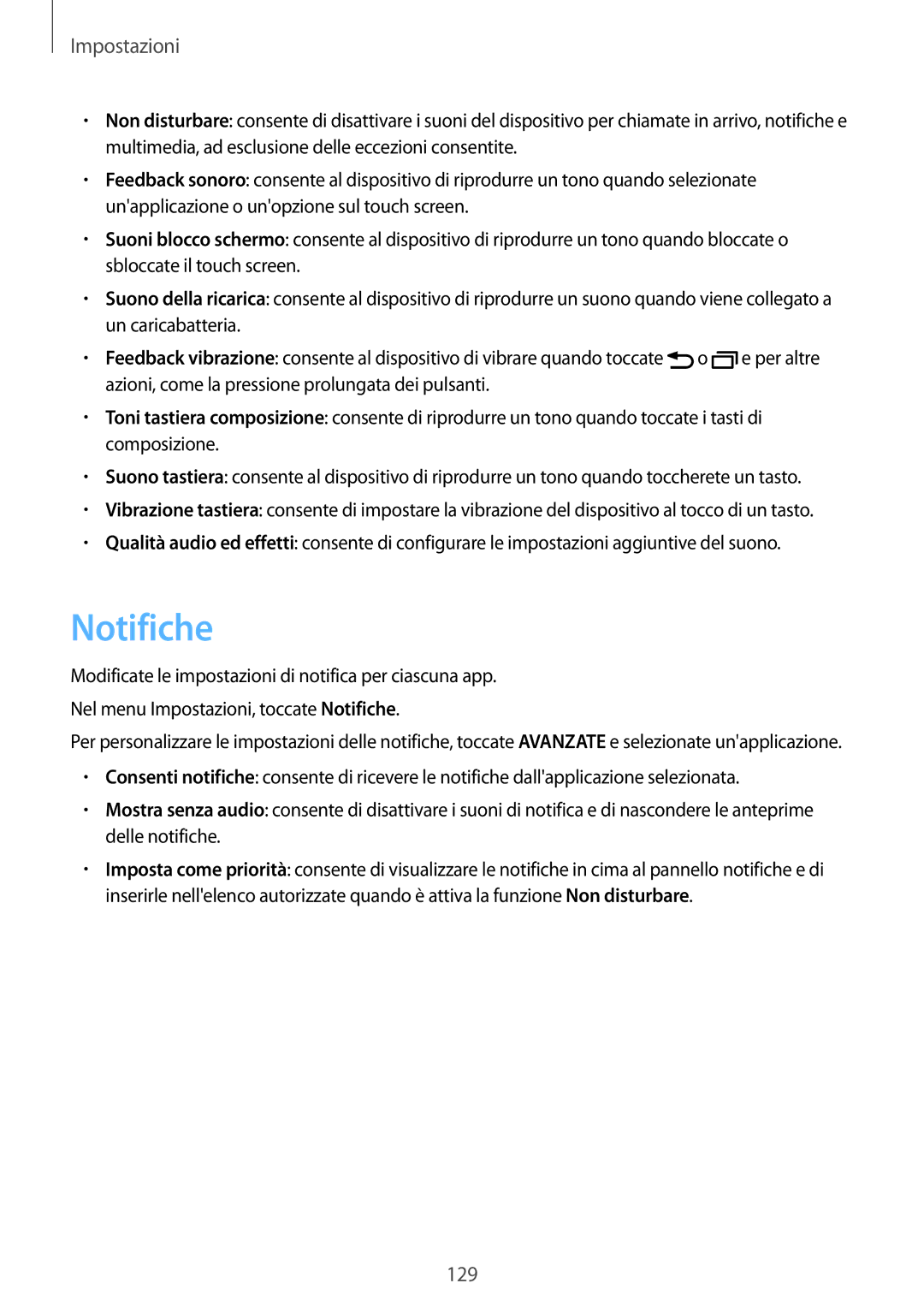 Samsung SM-G920FZKAITV, SM-G920FZWEITV, SM-G920FZBEITV, SM-G920FZKEITV, SM-G920FZWAITV, SM-G920FZDEITV manual Notifiche 