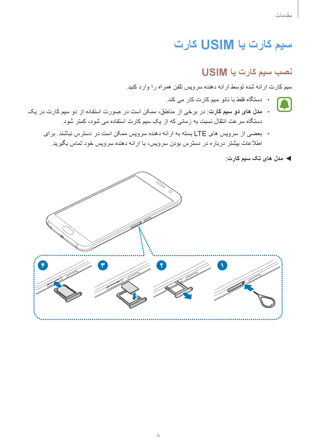 Samsung SM-G920XZDAKSA, SM-G920XZKAKSA, SM-G920FZKAKSA تراک Usim ای تراک میس, Usim ای تراک میس بصن, تراک میس کت یاه لدم 