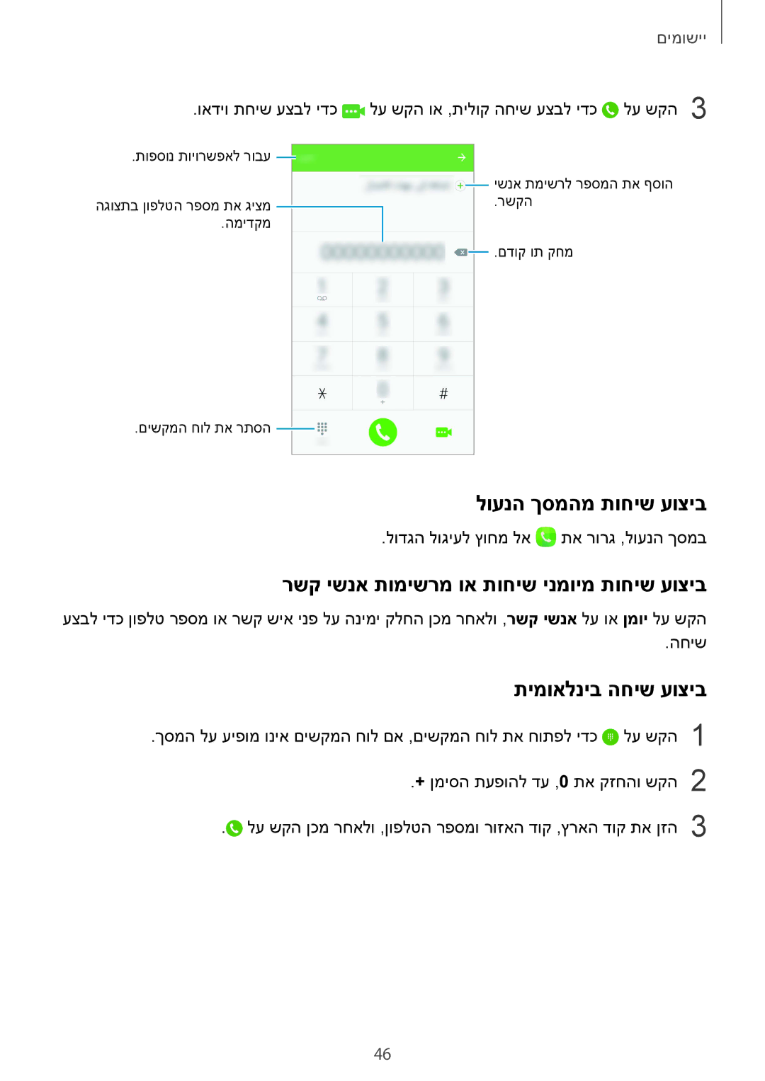 Samsung SM-G920XZWAILO manual לוענה ךסמהמ תוחיש עוציב, רשק ישנא תומישרמ וא תוחיש ינמוימ תוחיש עוציב, תימואלניב החיש עוציב 