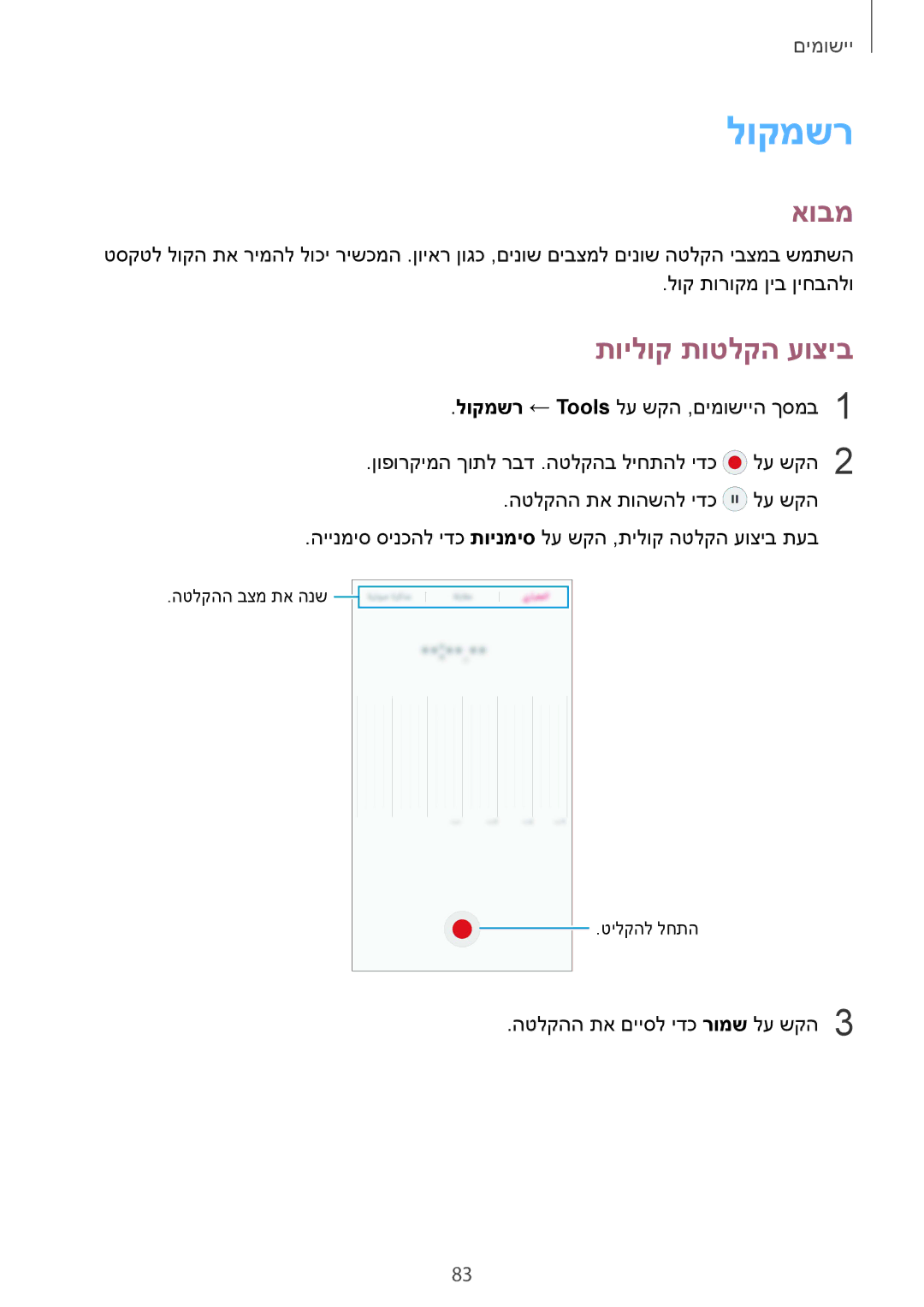 Samsung SM-G920FZKAILO, SM-G920XZKAILO, SM-G920XZDAILO, SM-G920XZWAILO manual לוקמשר, תוילוק תוטלקה עוציב 