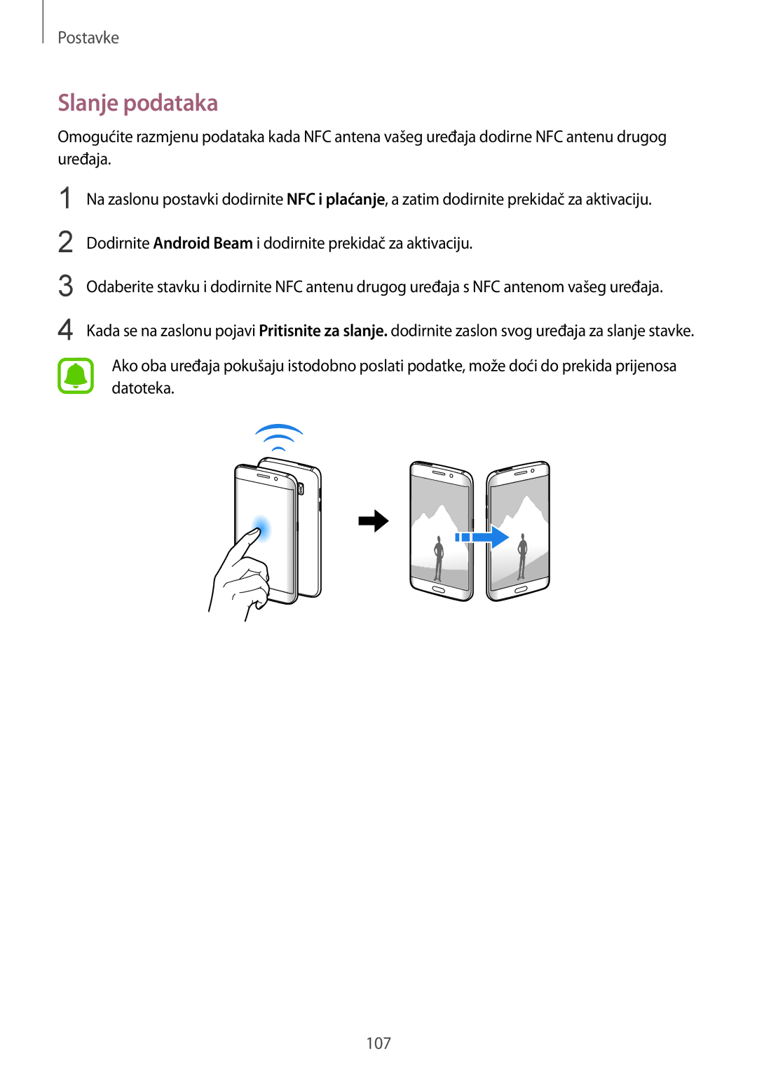 Samsung SM-G925FZKFSEE, SM-G925FZDASEE manual Slanje podataka 