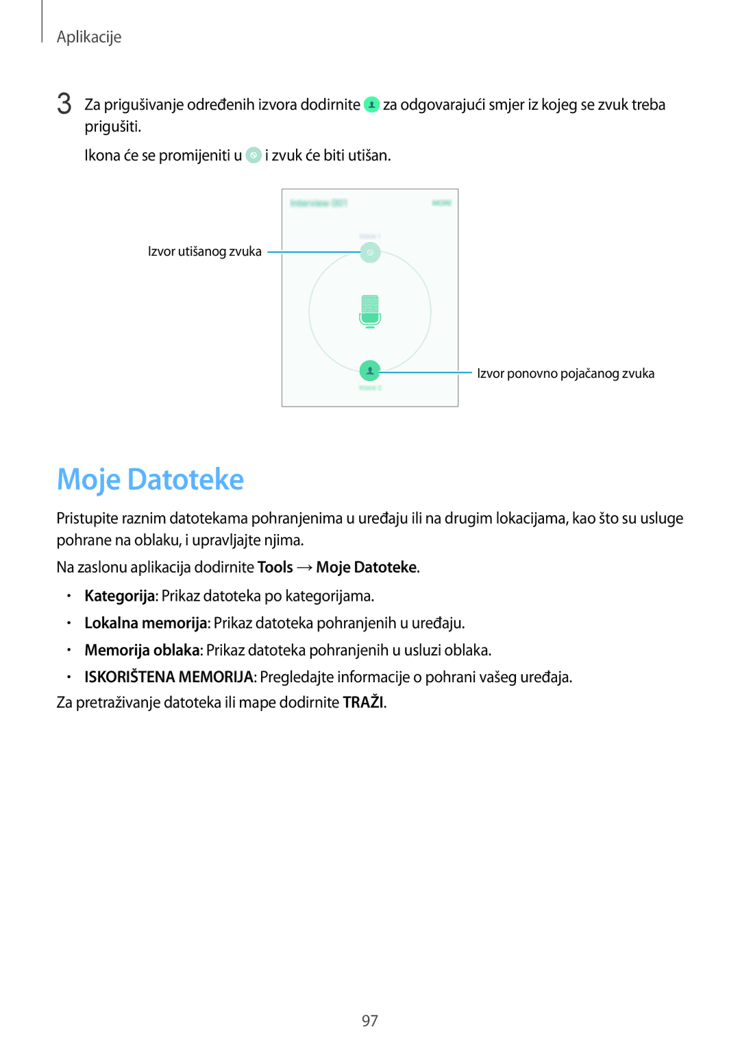 Samsung SM-G925FZKFSEE, SM-G925FZDASEE manual Moje Datoteke 