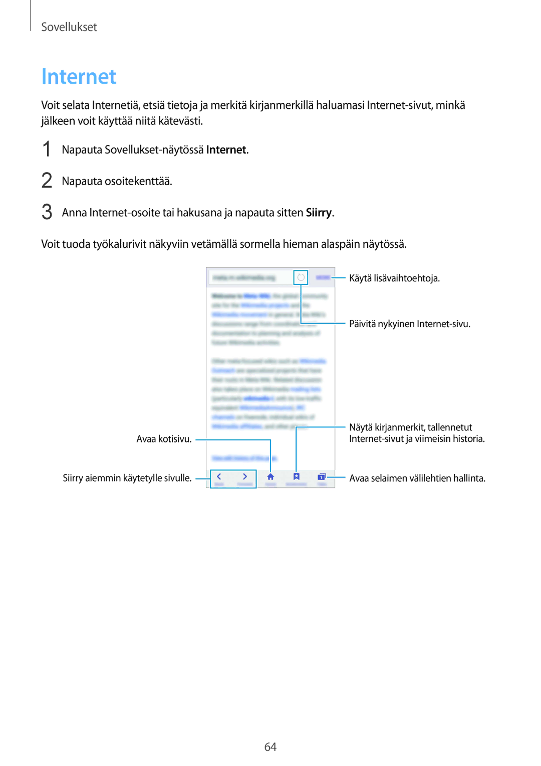 Samsung SM-G925FZDANEE, SM-G925FZGANEE, SM-G925FZWANEE, SM-G925FZWENEE, SM-G925FZWFNEE, SM-G925FZKANEE manual Internet 