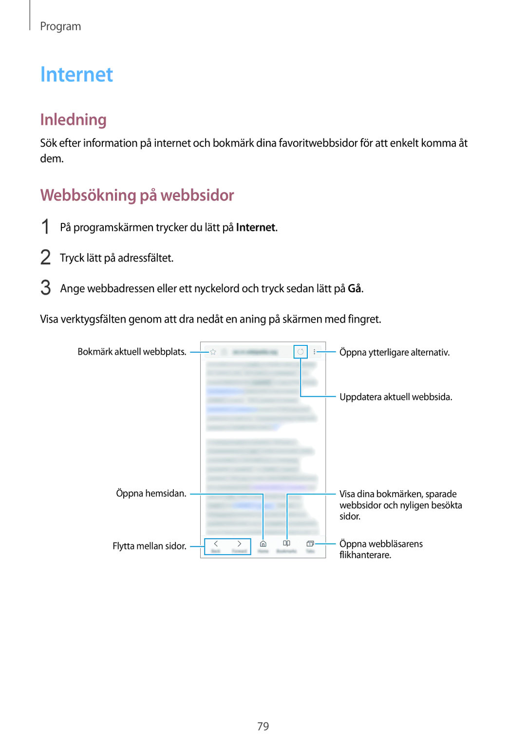 Samsung SM-G928FZKANEE, SM-G925FZGANEE, SM-G925FZWANEE, SM-G928FZSANEE, SM-G925FZWENEE Internet, Webbsökning på webbsidor 