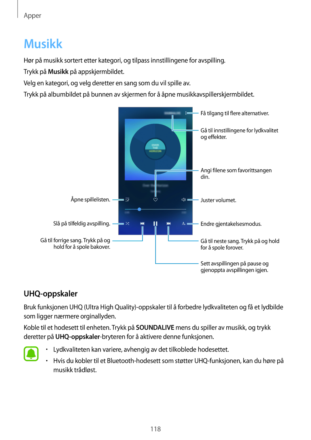 Samsung SM-G925FZWANEE, SM-G925FZGANEE, SM-G928FZSANEE, SM-G925FZWENEE, SM-G925FZWFNEE, SM-G925FZDANEE Musikk, UHQ-oppskaler 